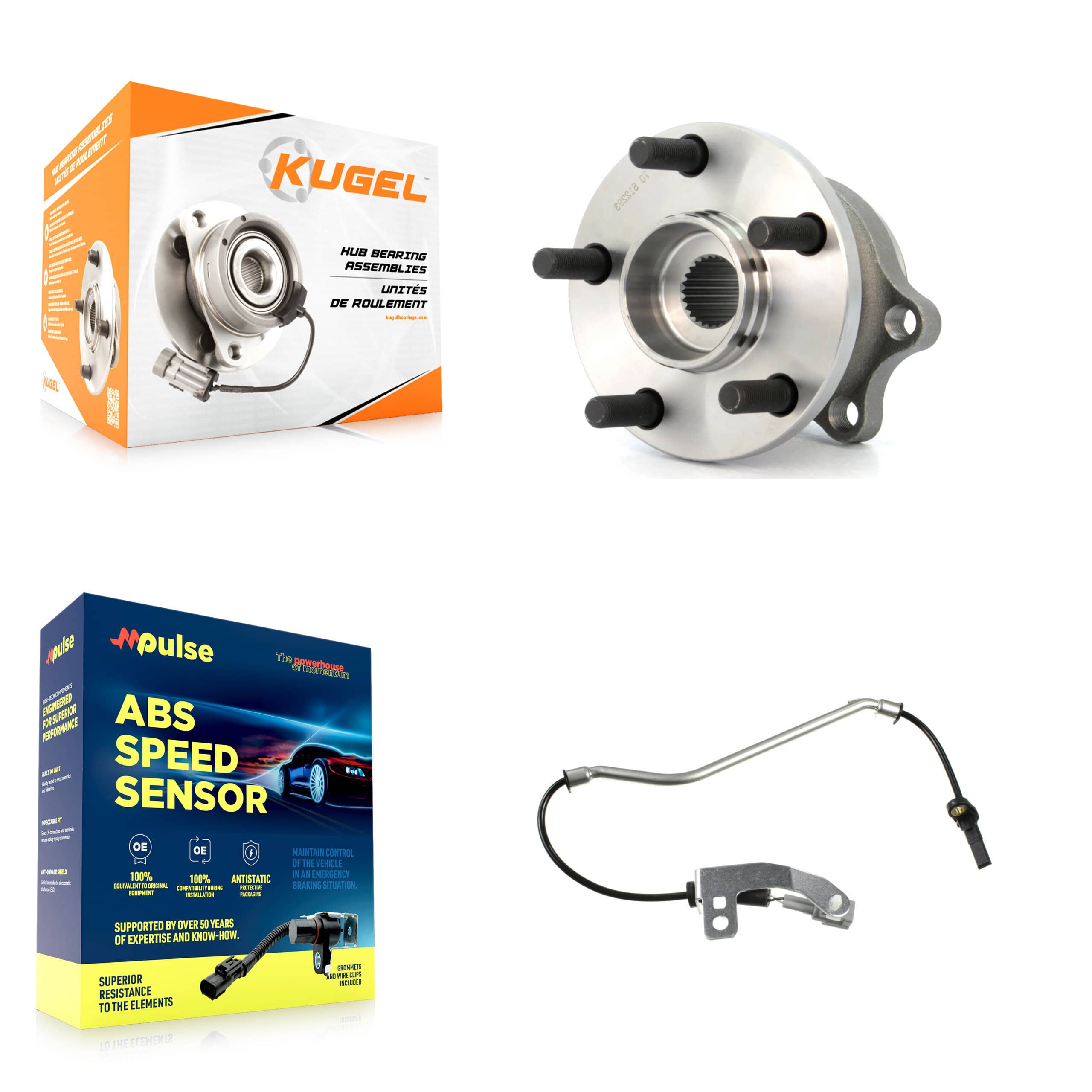 Kugel - K7S-100437 - Rear Wheel Bearing and Hub Assembly Kits