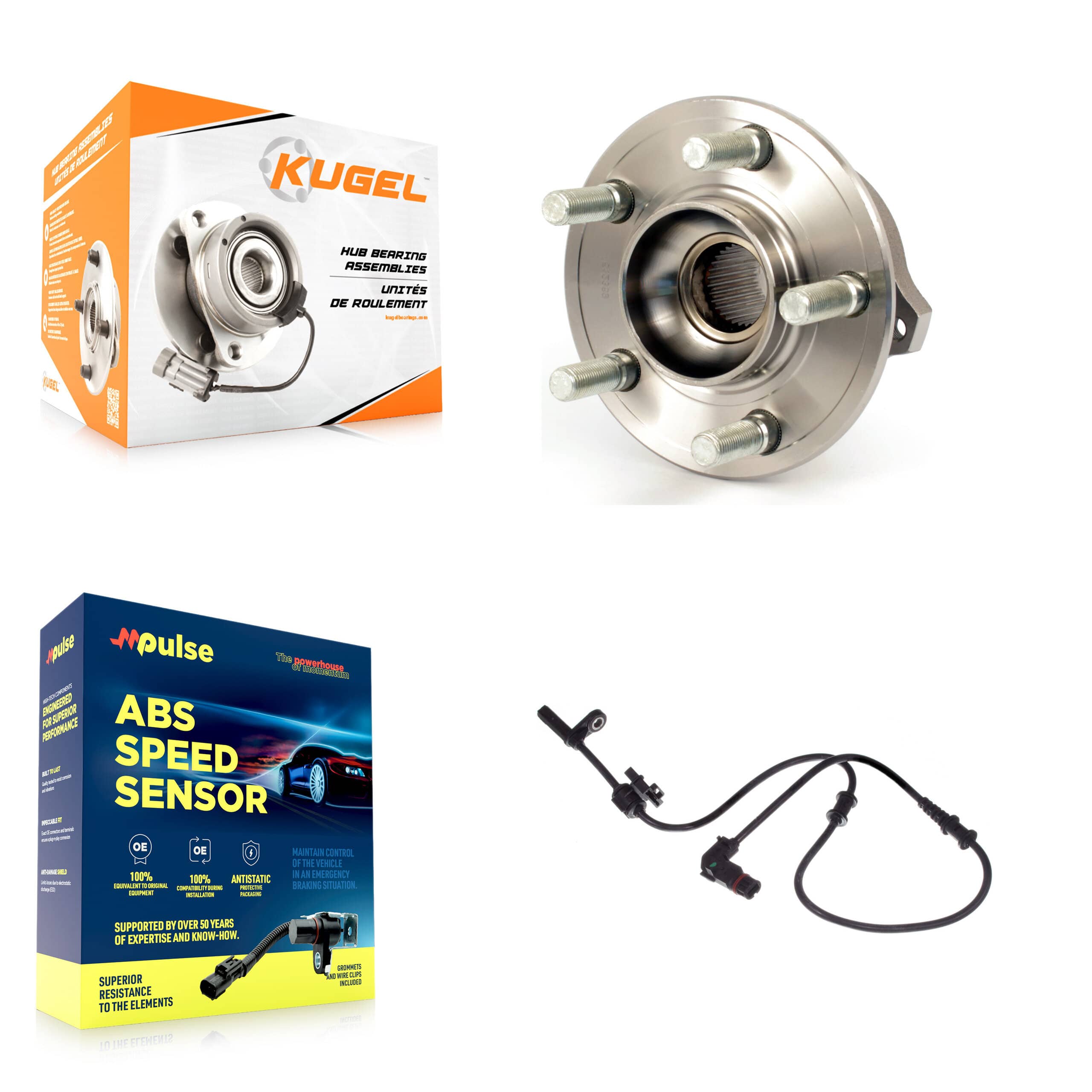 Kugel - K7S-100443 - Rear Wheel Bearing and Hub Assembly Kits