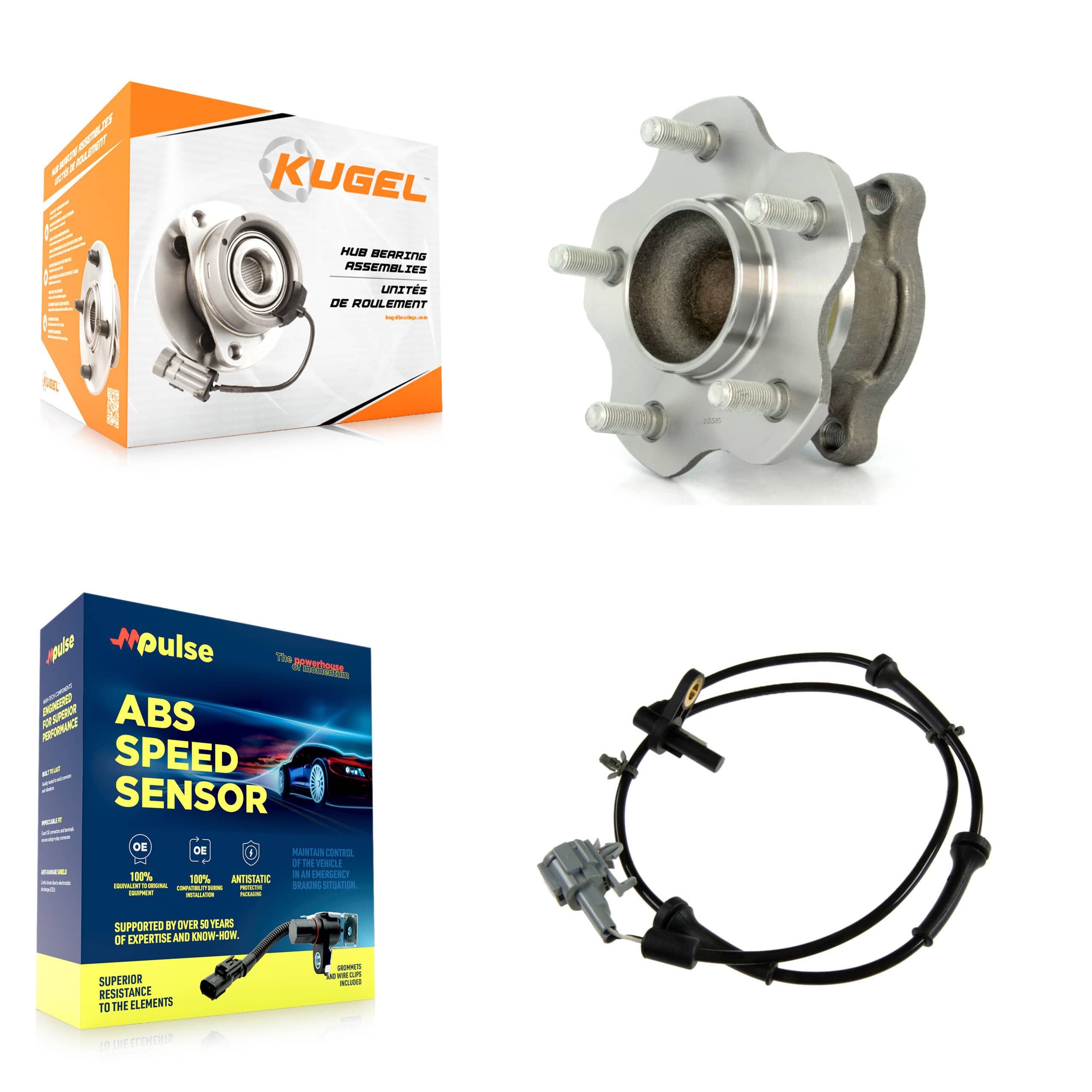 Kugel - K7S-100487 - Rear Wheel Bearing and Hub Assembly Kits