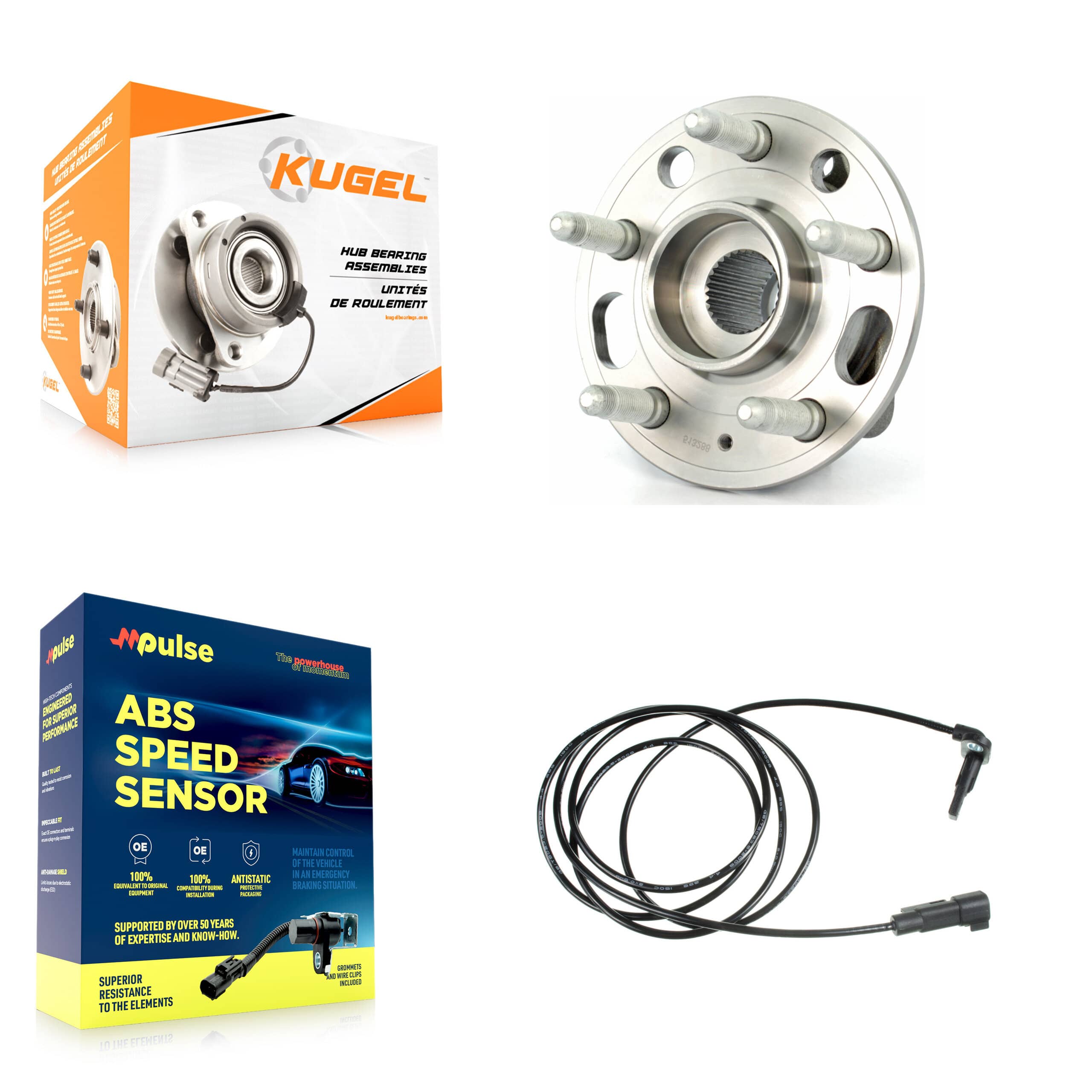 Kugel - K7S-100528 - Rear Wheel Bearing and Hub Assembly Kits