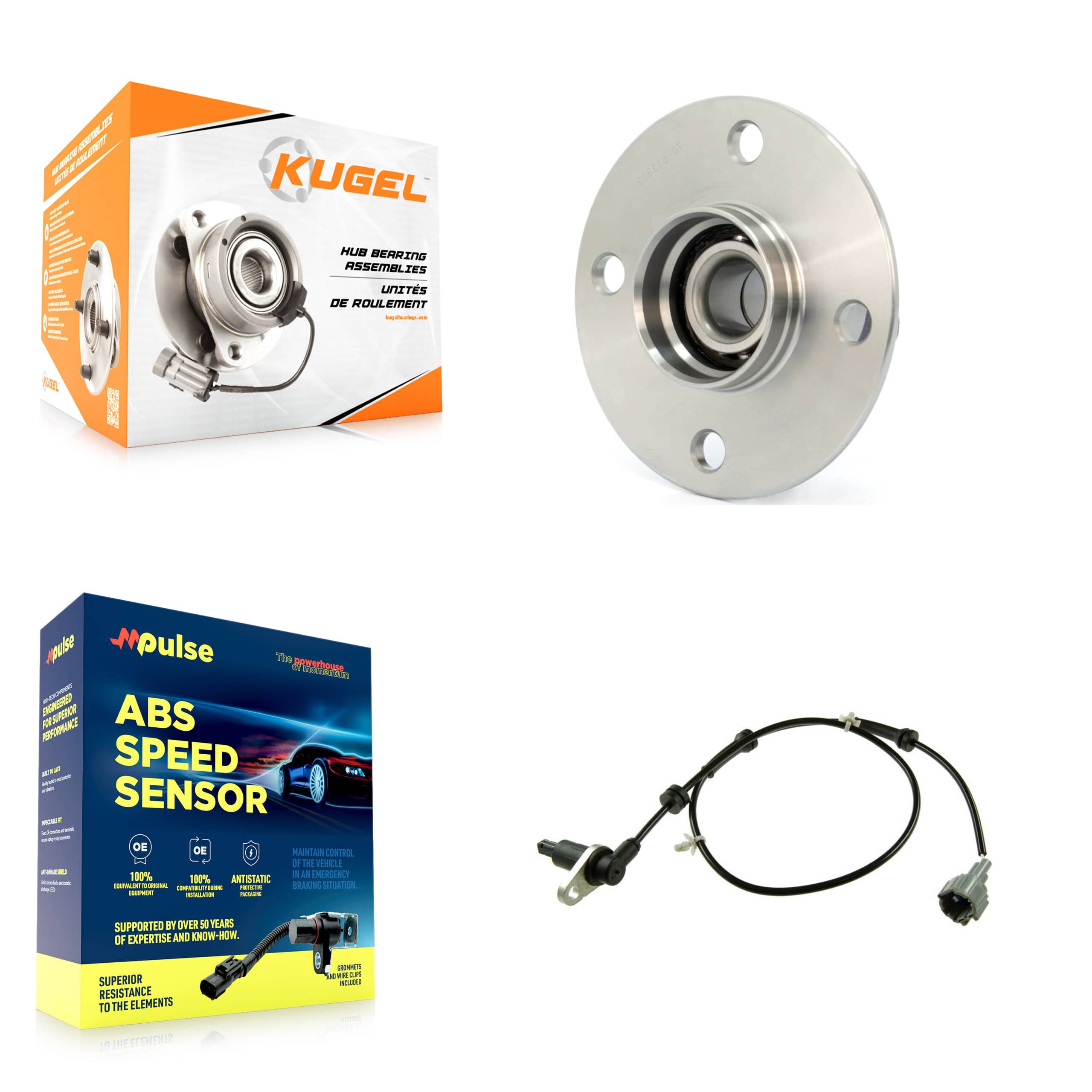 Kugel - K7S-100572 - Rear Wheel Bearing and Hub Assembly Kits