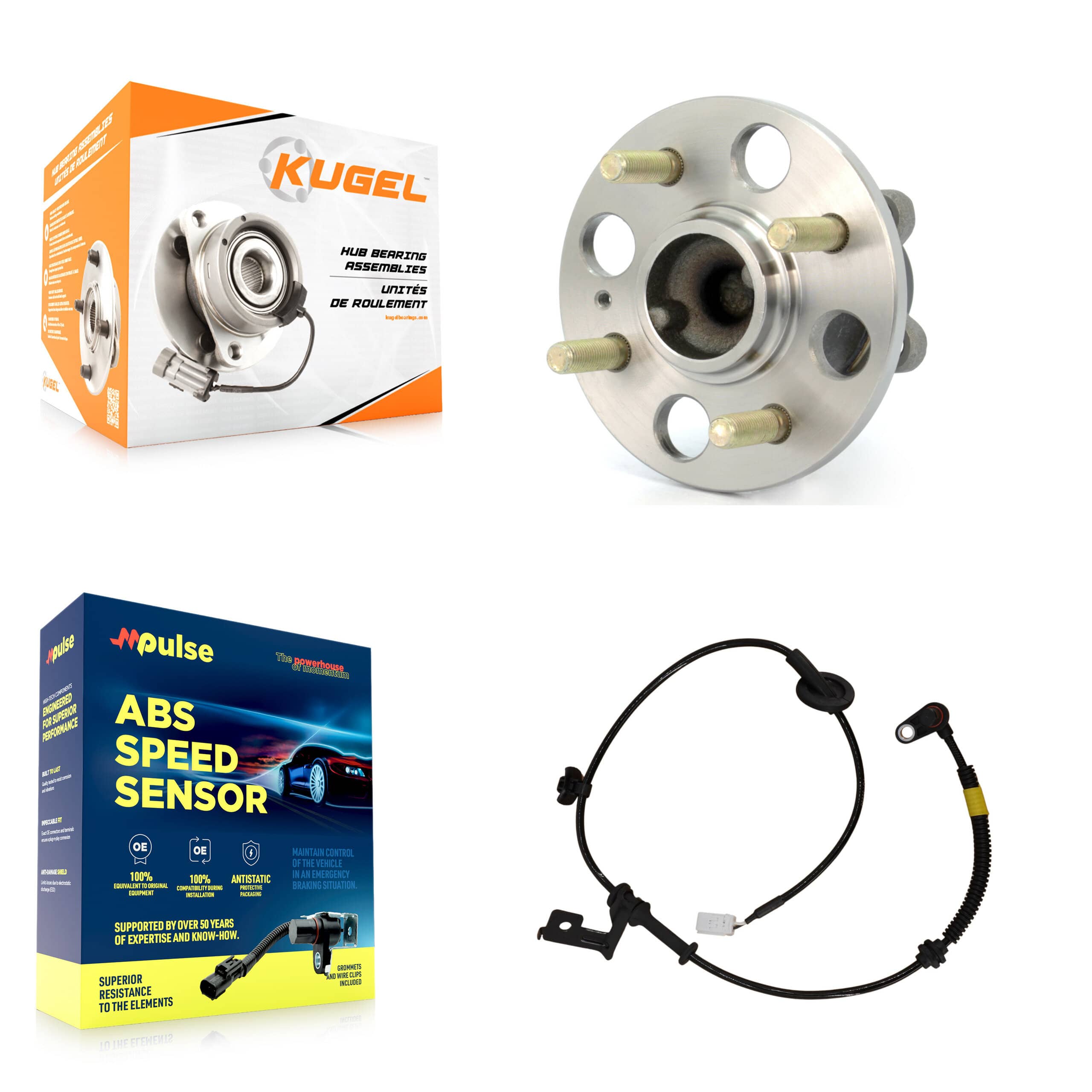 Kugel - K7S-100580 - Rear Wheel Bearing and Hub Assembly Kits