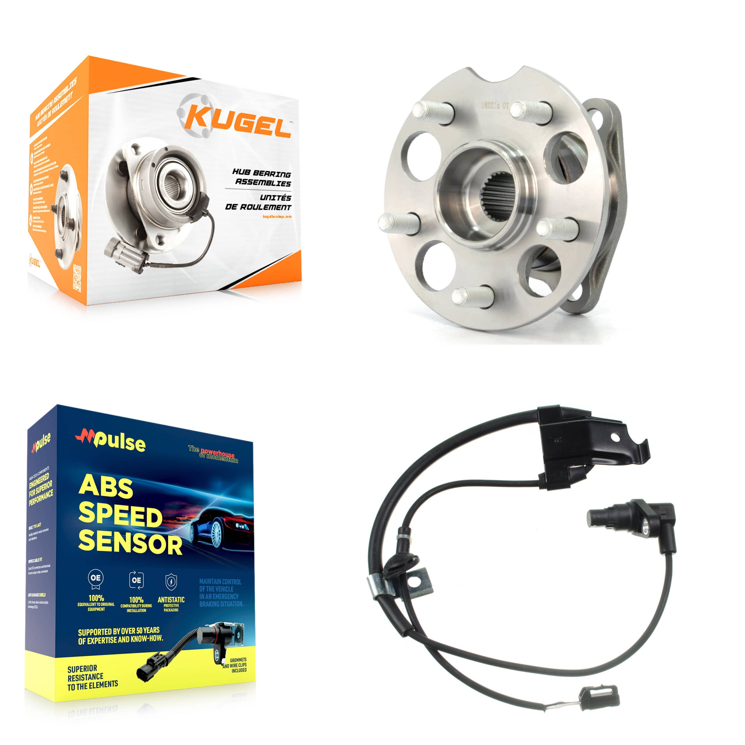 Kugel - K7S-100583 - Rear Wheel Bearing and Hub Assembly Kits