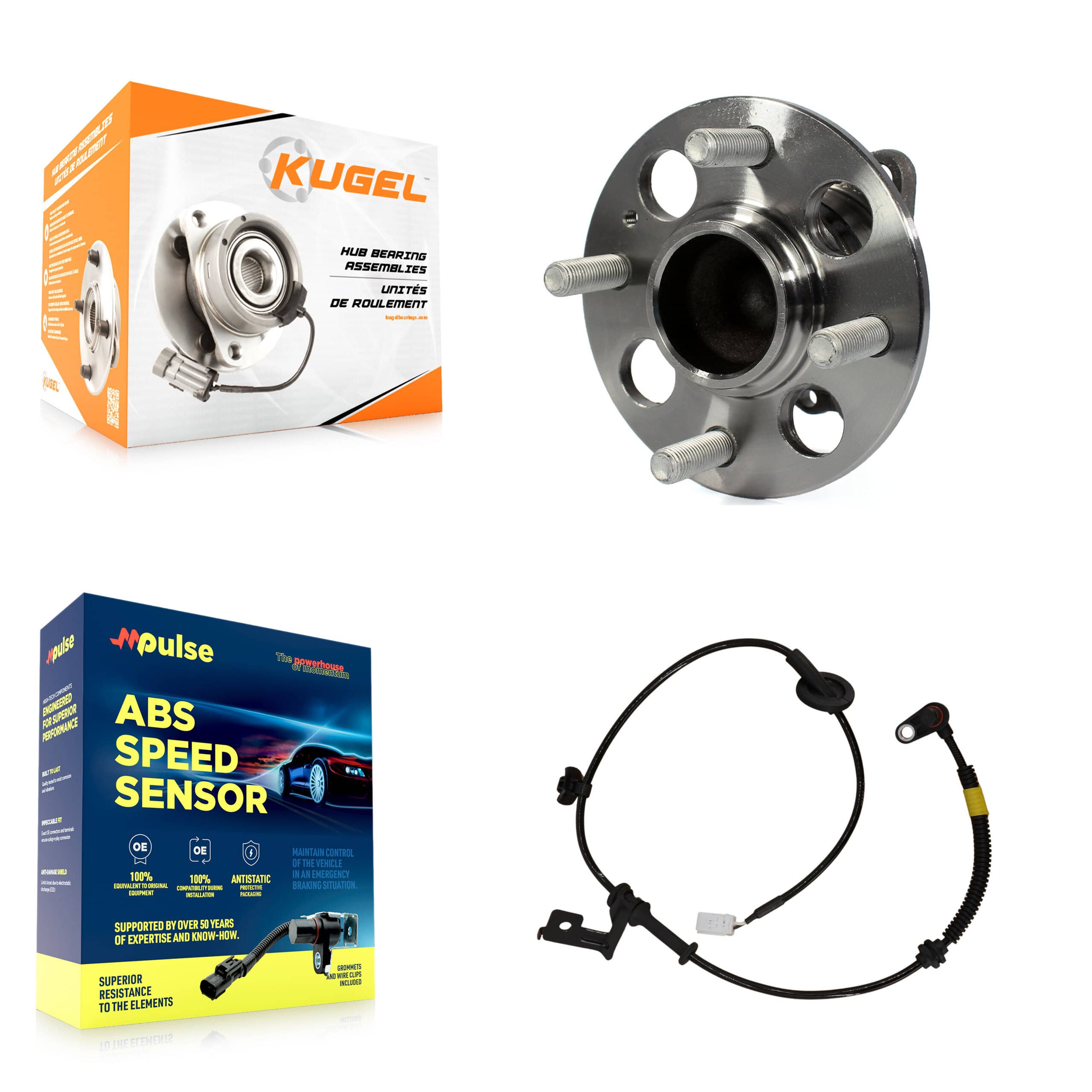 Kugel - K7S-100589 - Rear Wheel Bearing and Hub Assembly Kits