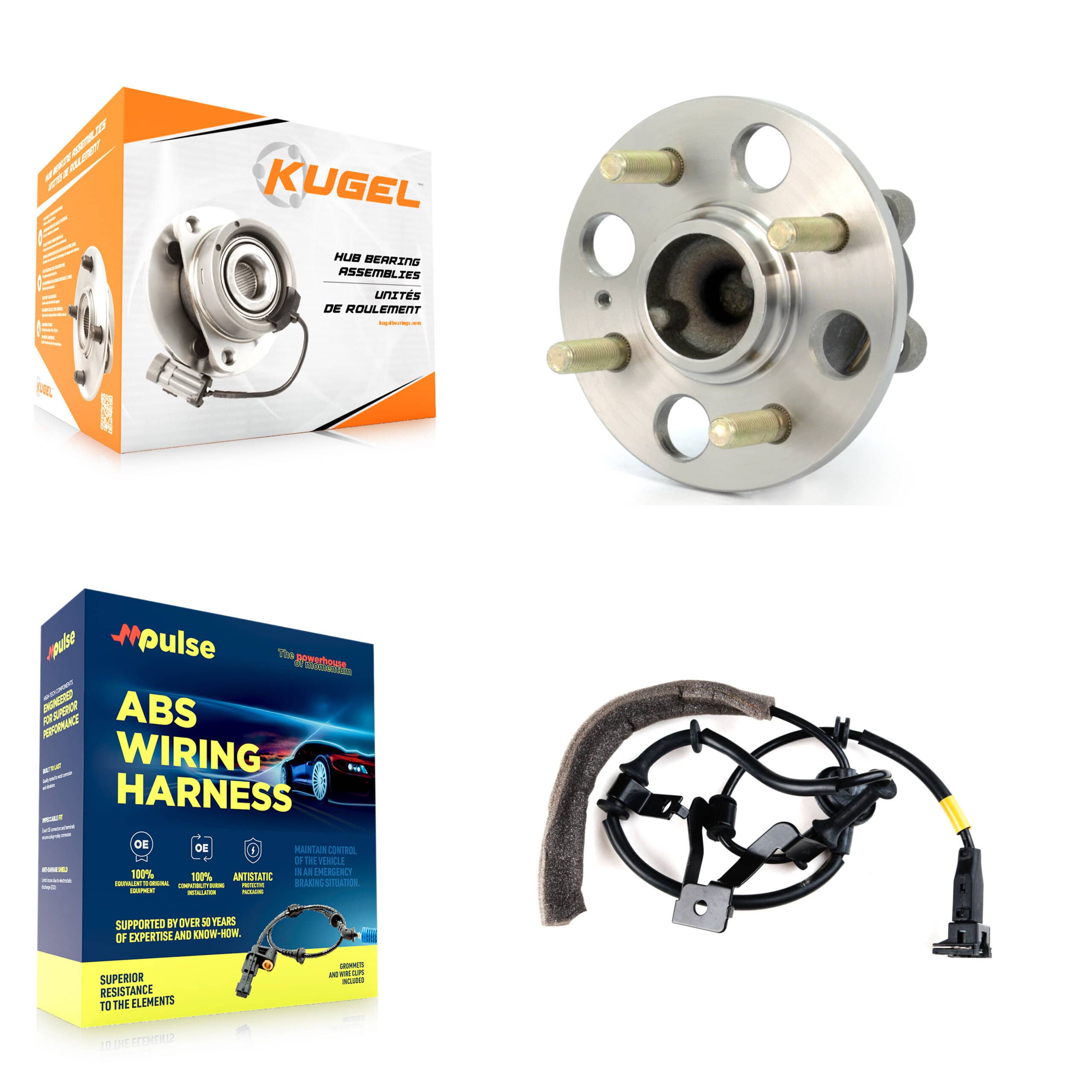 Kugel - K7S-100625 - Rear Wheel Bearing and Hub Assembly Kits