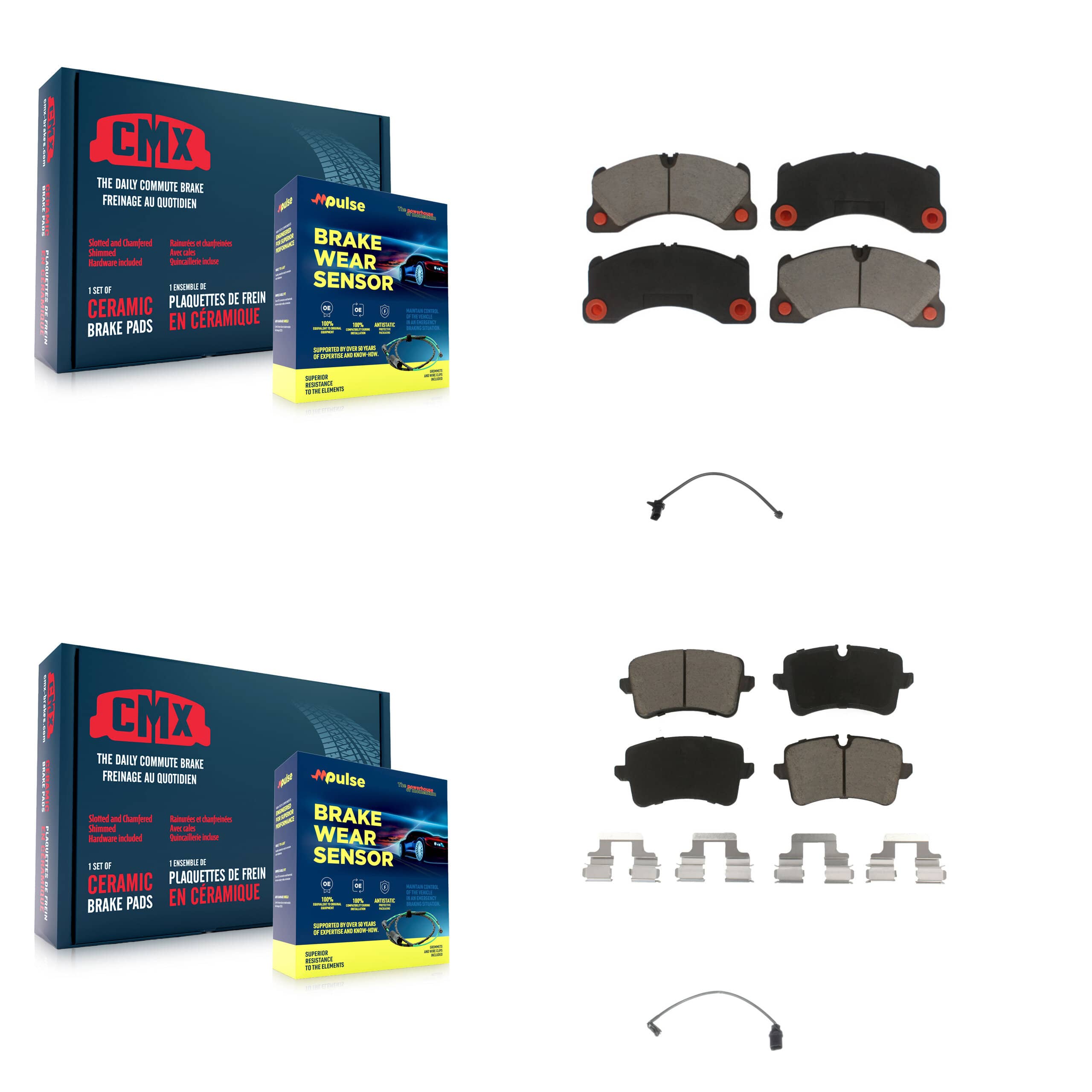 CMX - KCW-100114 - Front and Rear Disc Brake Pad Kits