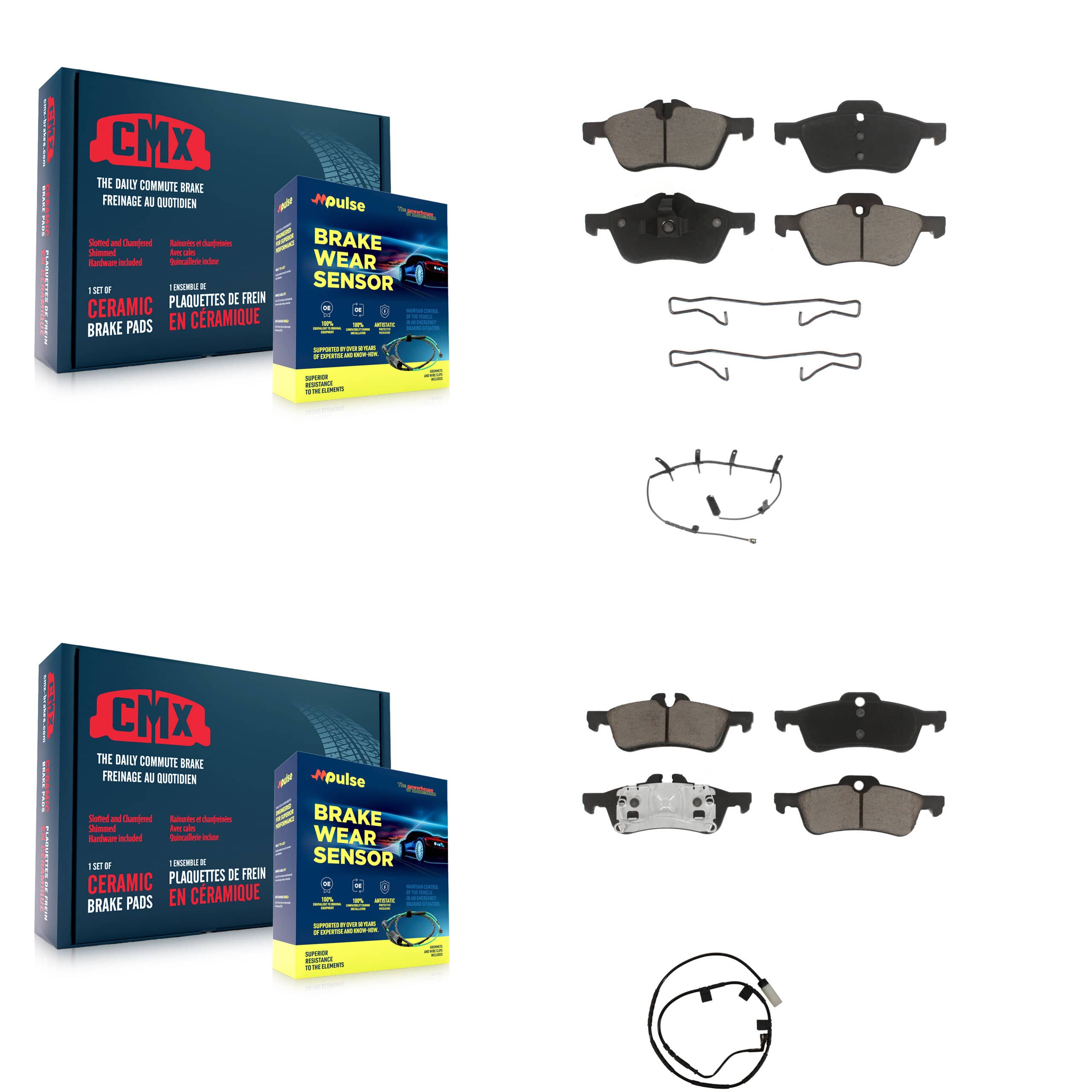 CMX - KCW-100133 - Front and Rear Disc Brake Pad Kits