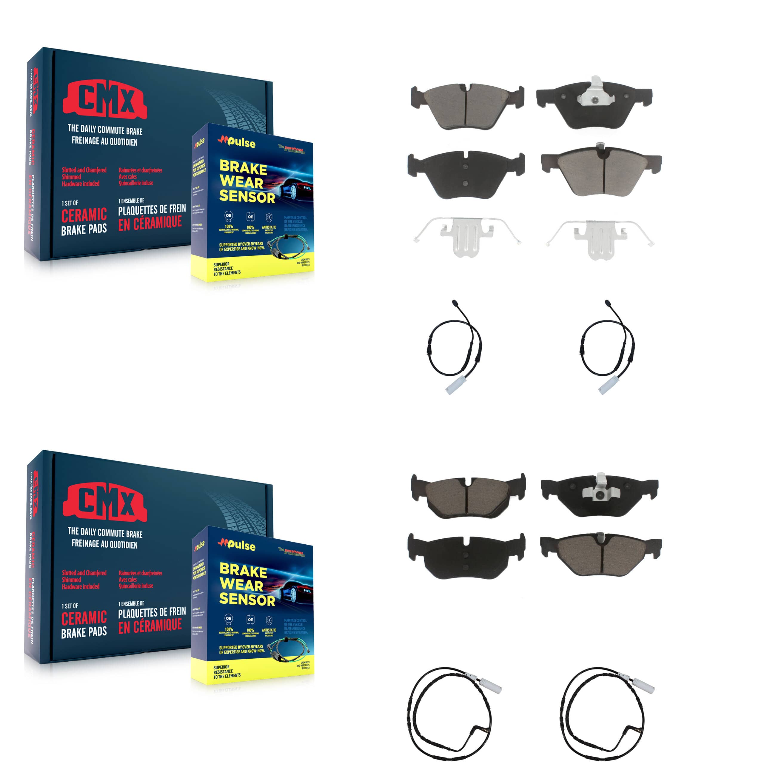 CMX - KCW-100188 - Front and Rear Disc Brake Pad Kits