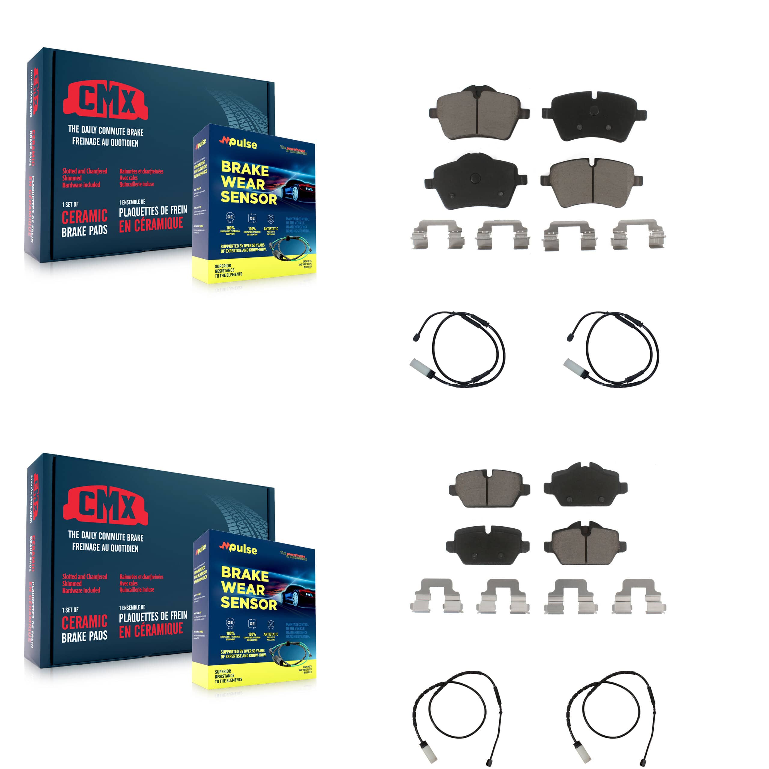 CMX - KCW-100303 - Front and Rear Disc Brake Pad Kits