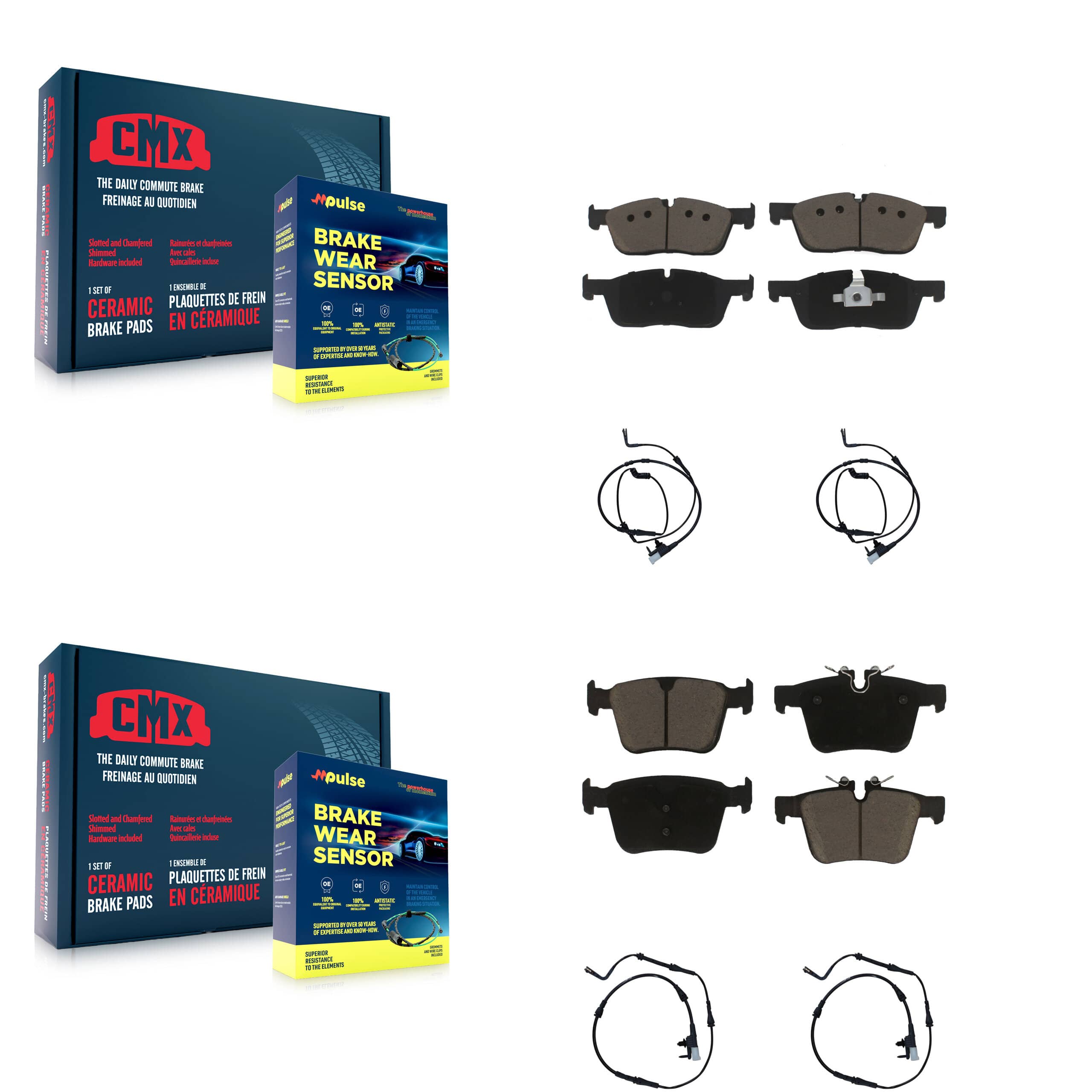 CMX - KCW-100314 - Front and Rear Disc Brake Pad Kits