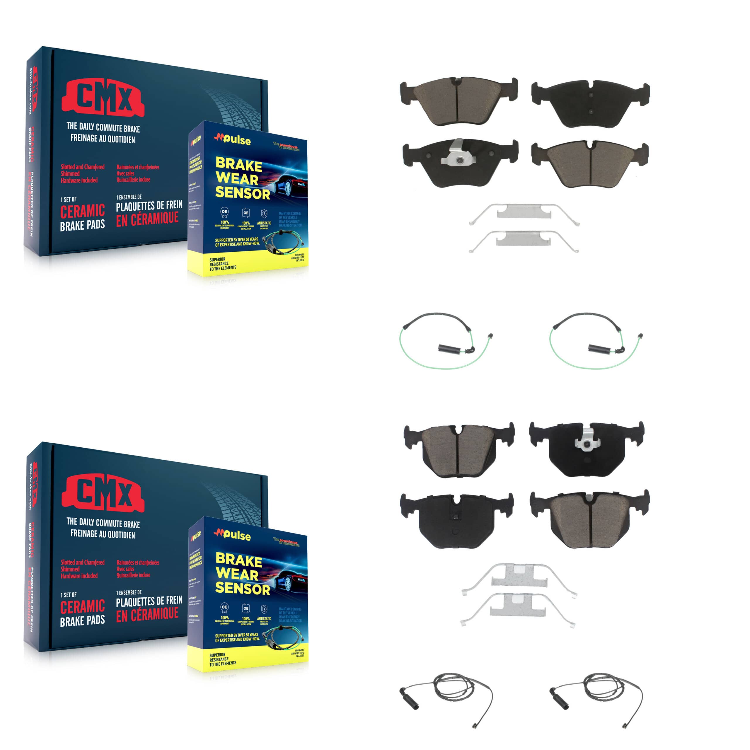 CMX - KCW-100328 - Front and Rear Disc Brake Pad Kits