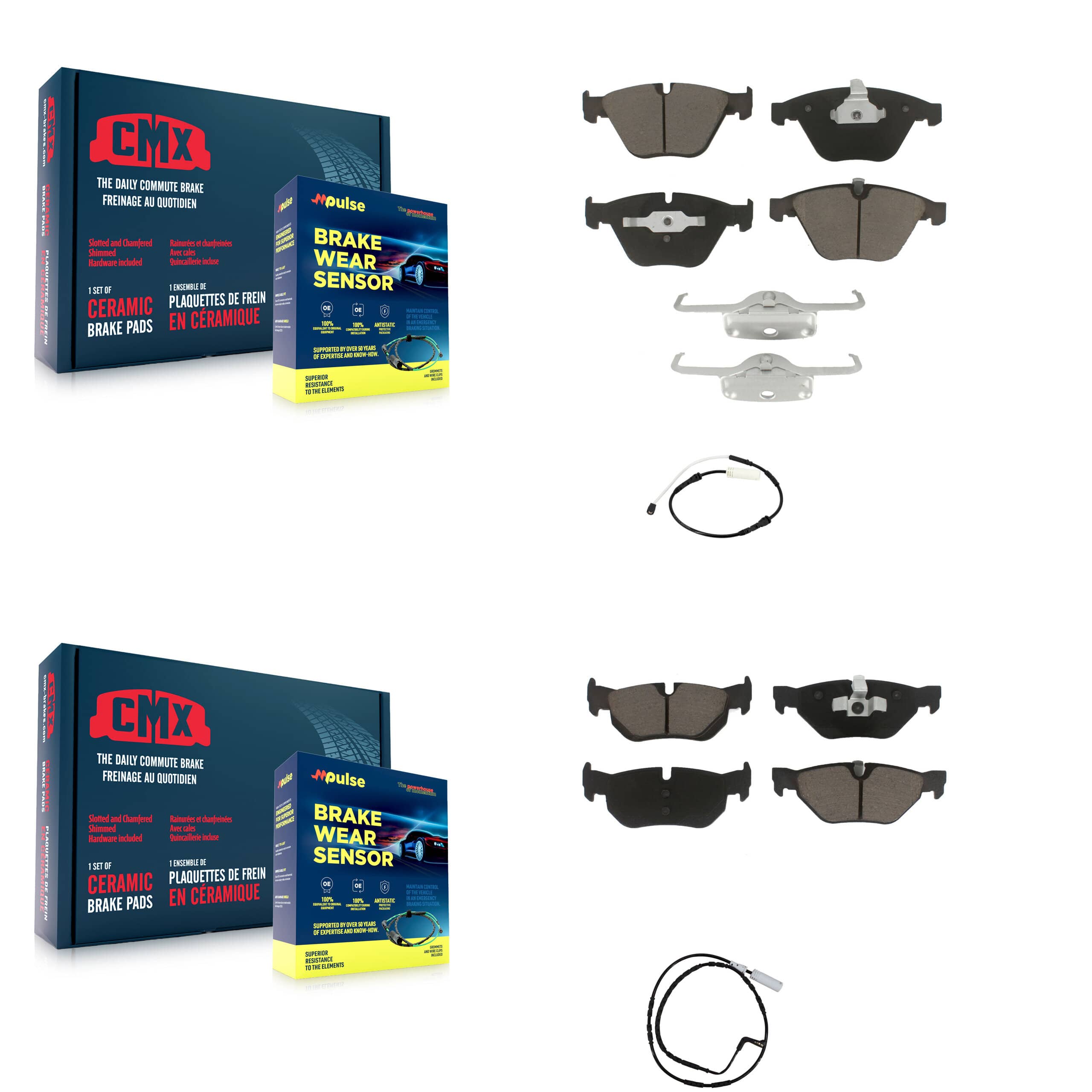 CMX - KCW-101014 - Front and Rear Disc Brake Pad Kits