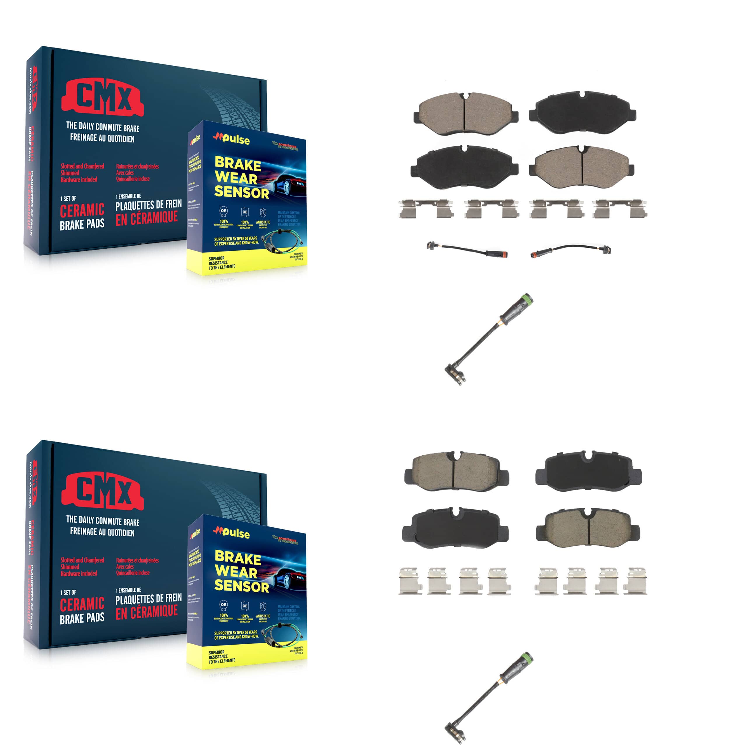 CMX - KCW-101020 - Front and Rear Disc Brake Pad Kits