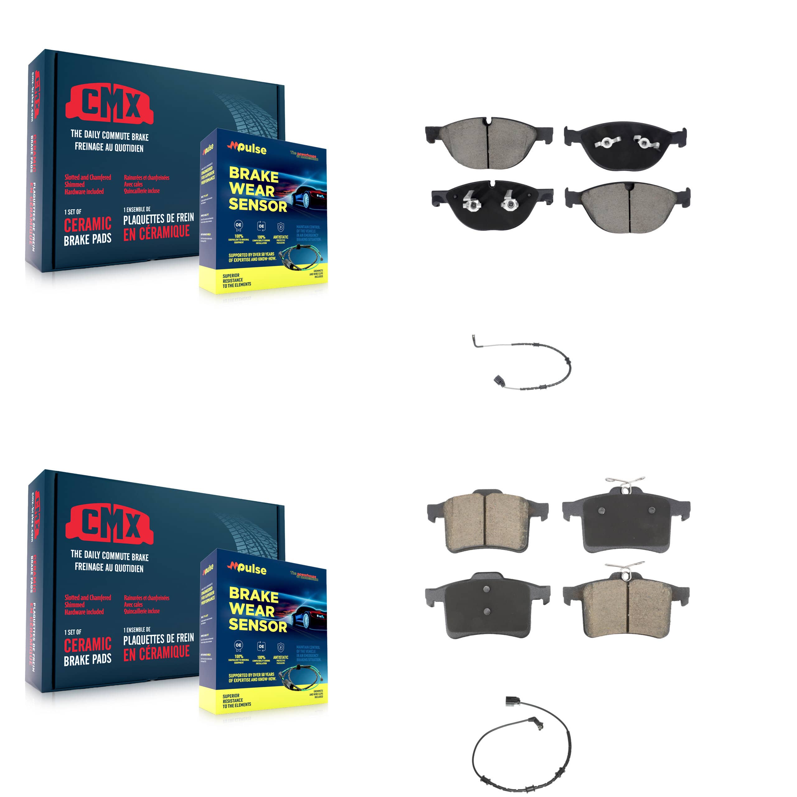 CMX - KCW-101117 - Front and Rear Disc Brake Pad Kits