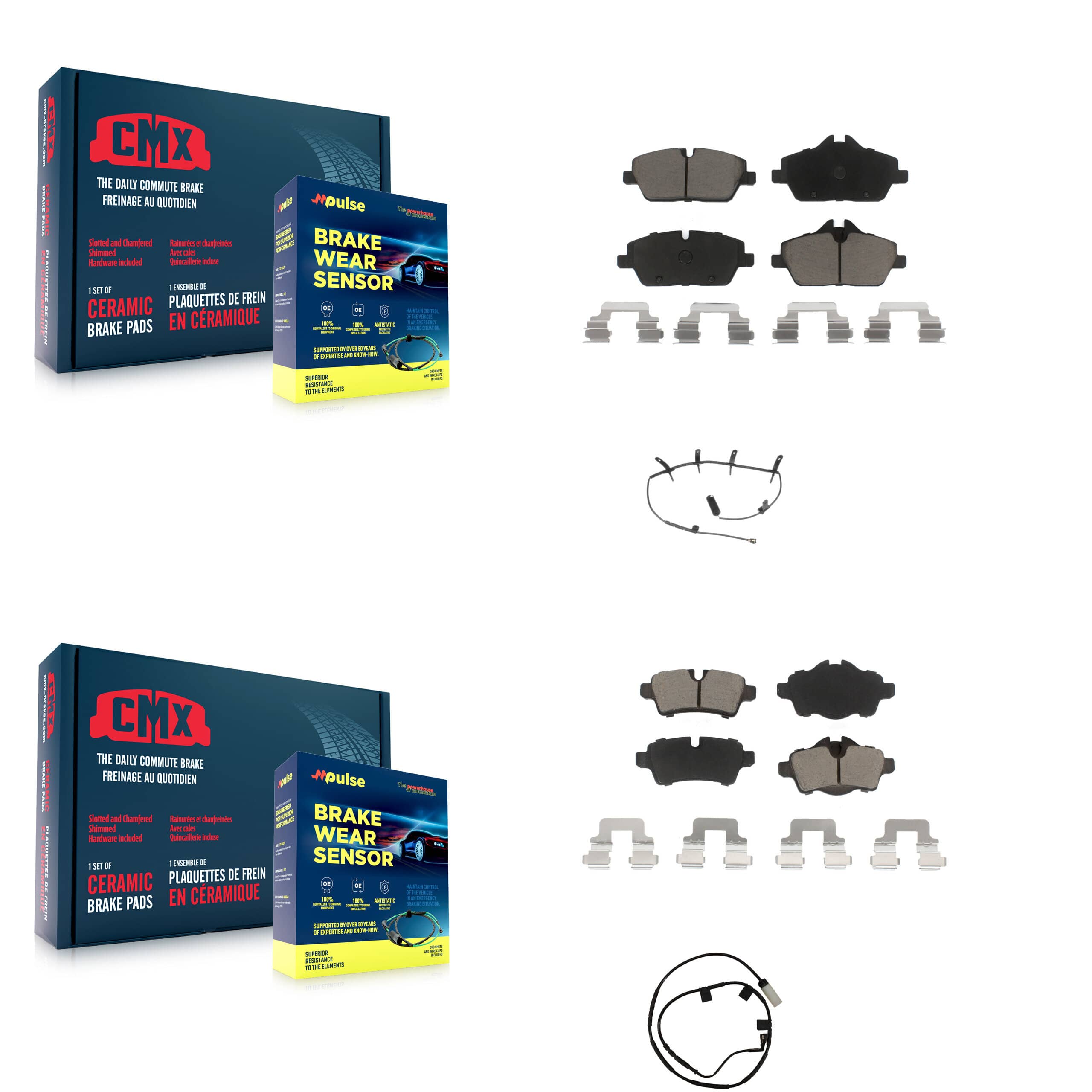CMX - KCW-101297 - Front and Rear Disc Brake Pad Kits