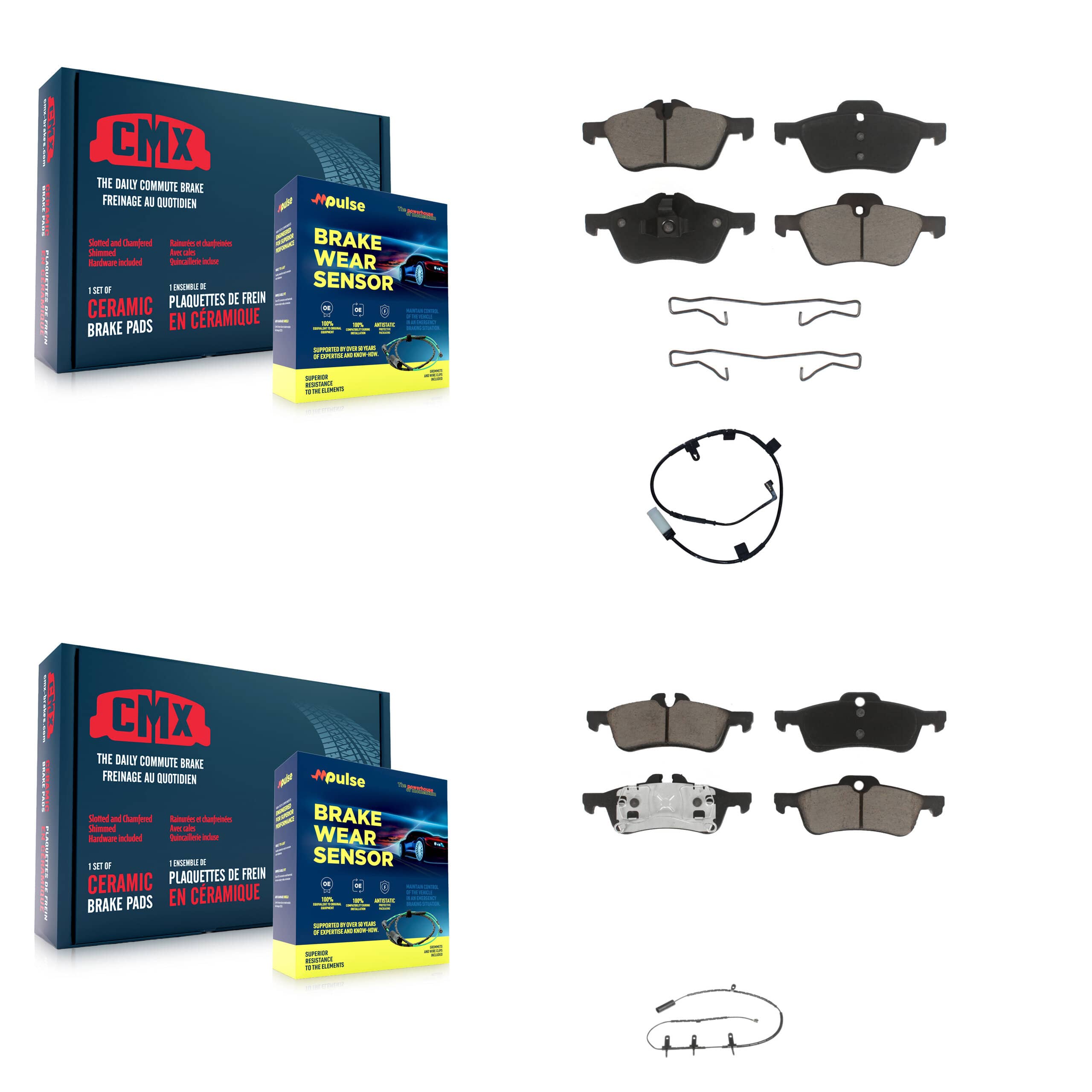 CMX - KCW-101301 - Front and Rear Disc Brake Pad Kits