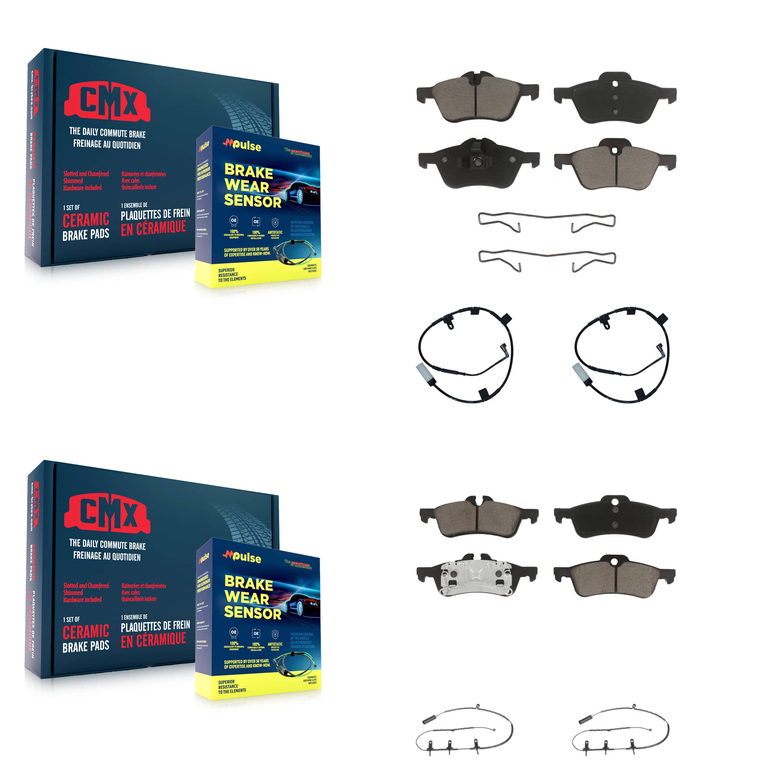 CMX - KCW-101323 - Front and Rear Disc Brake Pad Kits