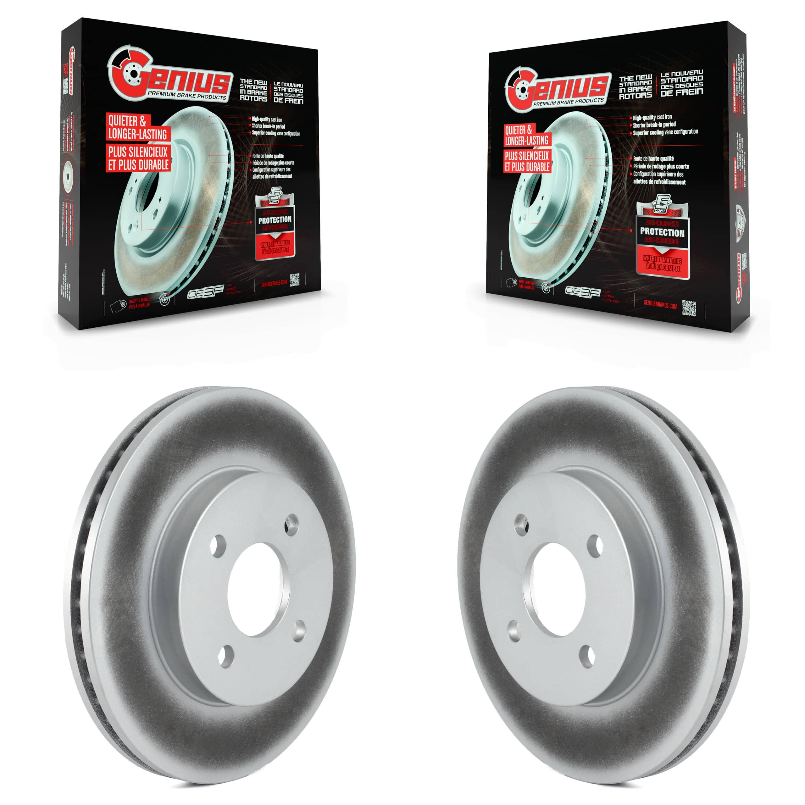 Genius - KG-100027 - Front Disc Brake Rotor Kits