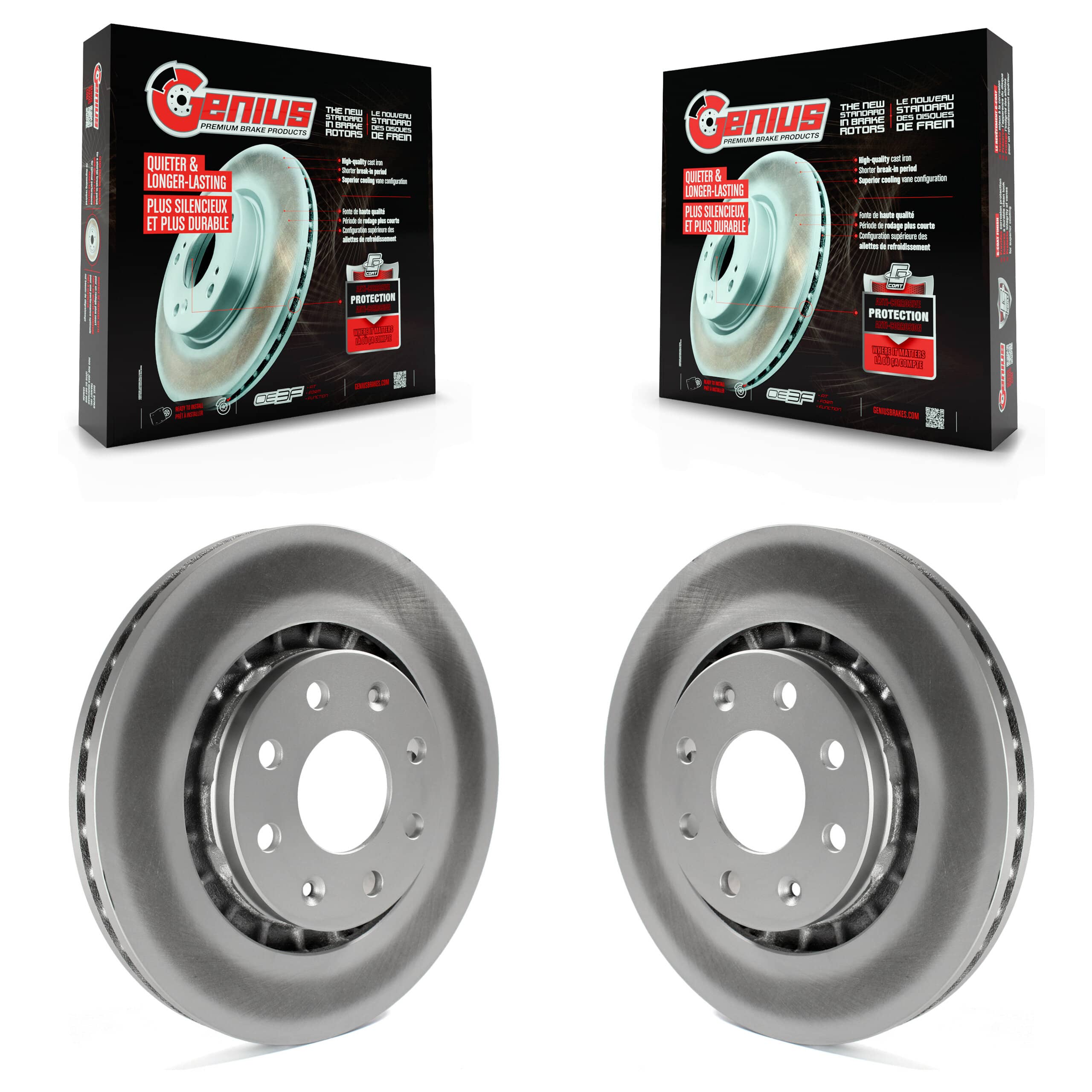 Genius - KG-100030 - Front Disc Brake Rotor Kits