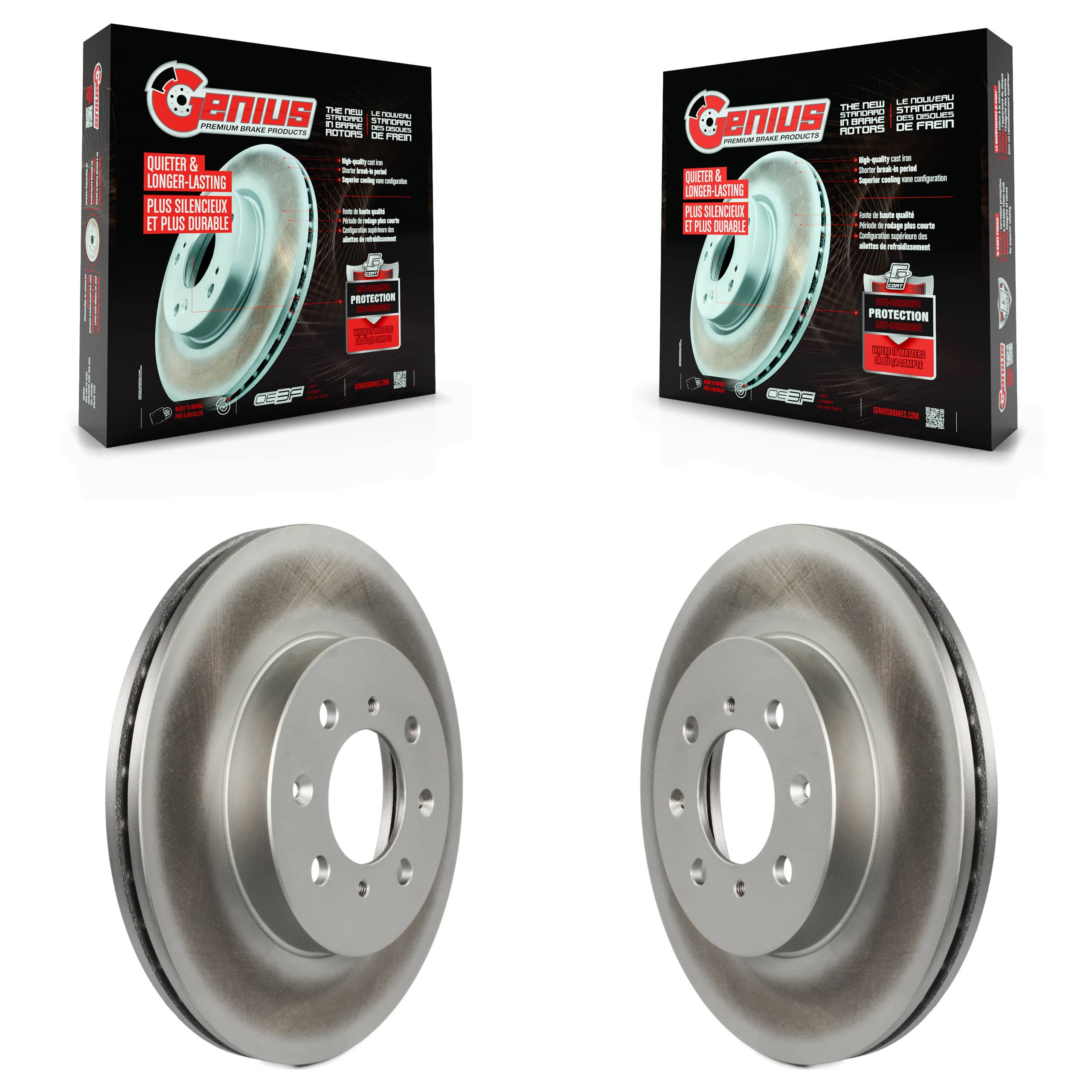 Genius - KG-100150 - Front Disc Brake Rotor Kits