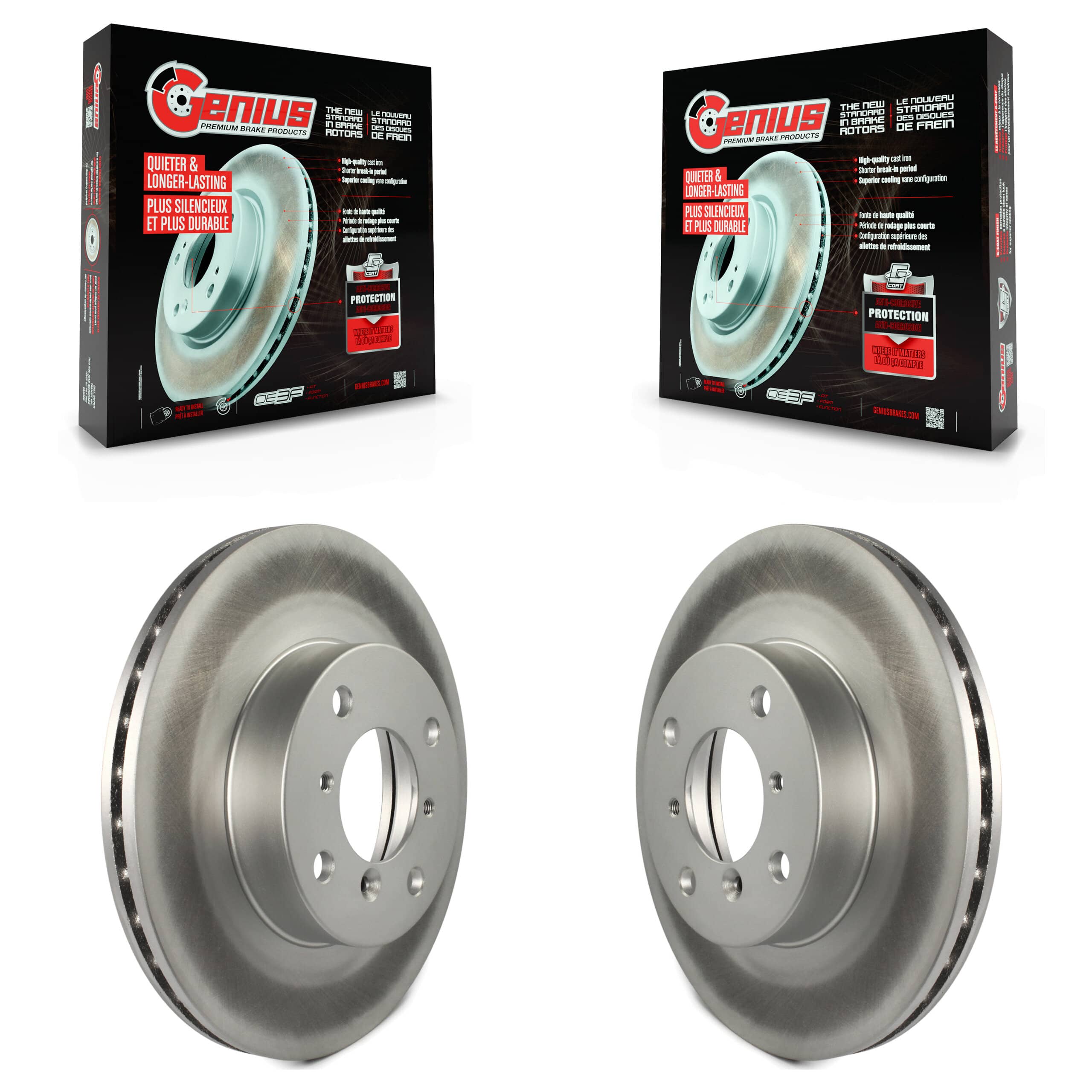 Genius - KG-100181 - Front Disc Brake Rotor Kits