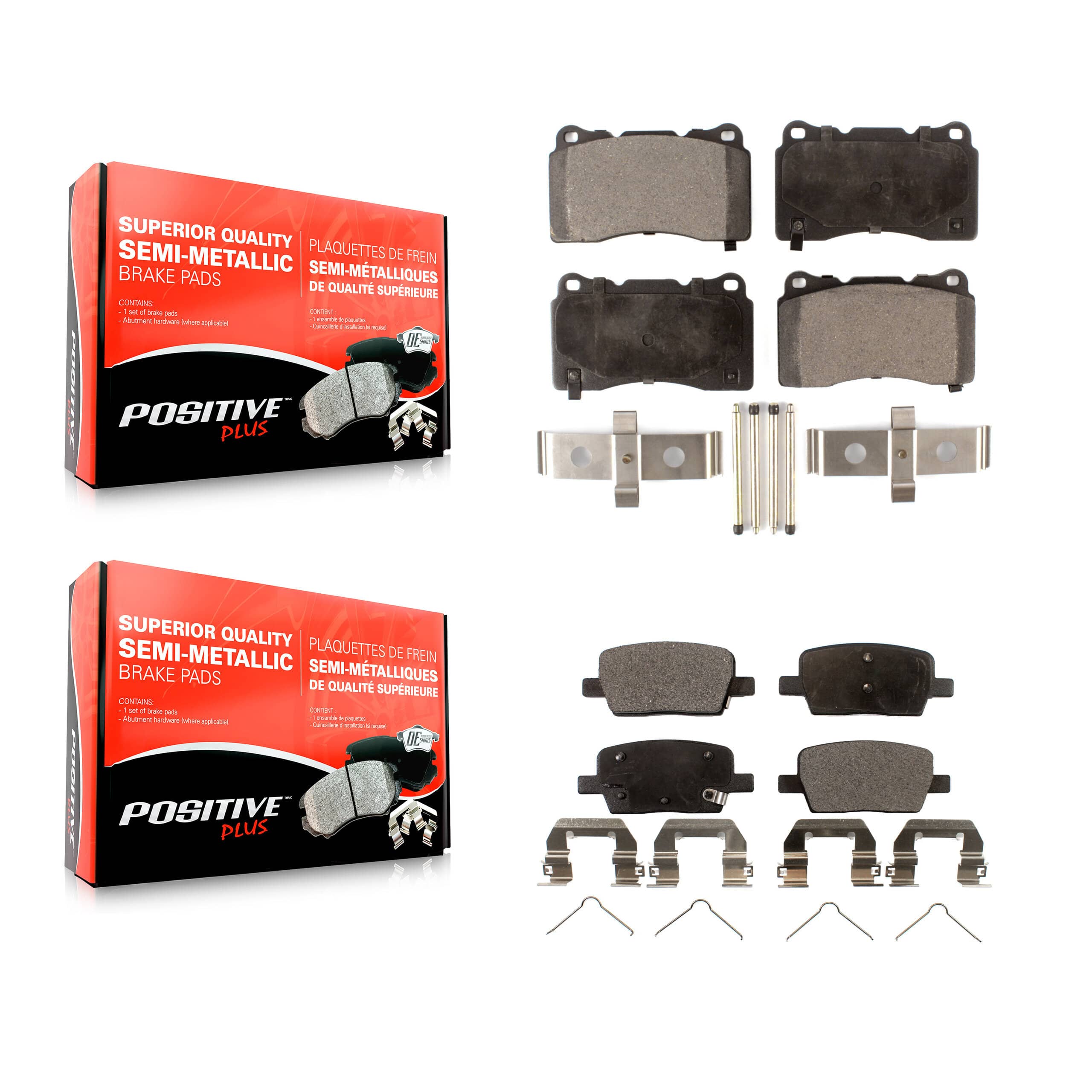 Positive Plus - KPF-100010 - Front and Rear Disc Brake Pad Kits