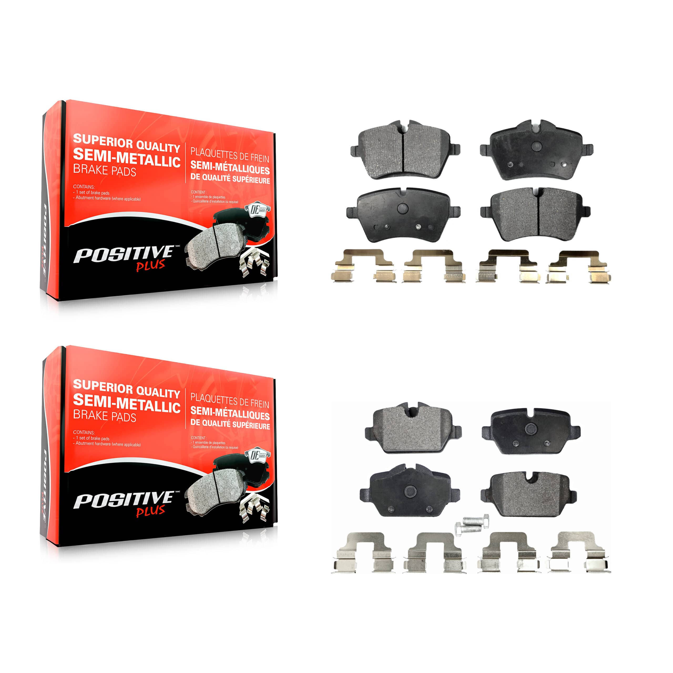 Positive Plus - KPF-100085 - Front and Rear Disc Brake Pad Kits