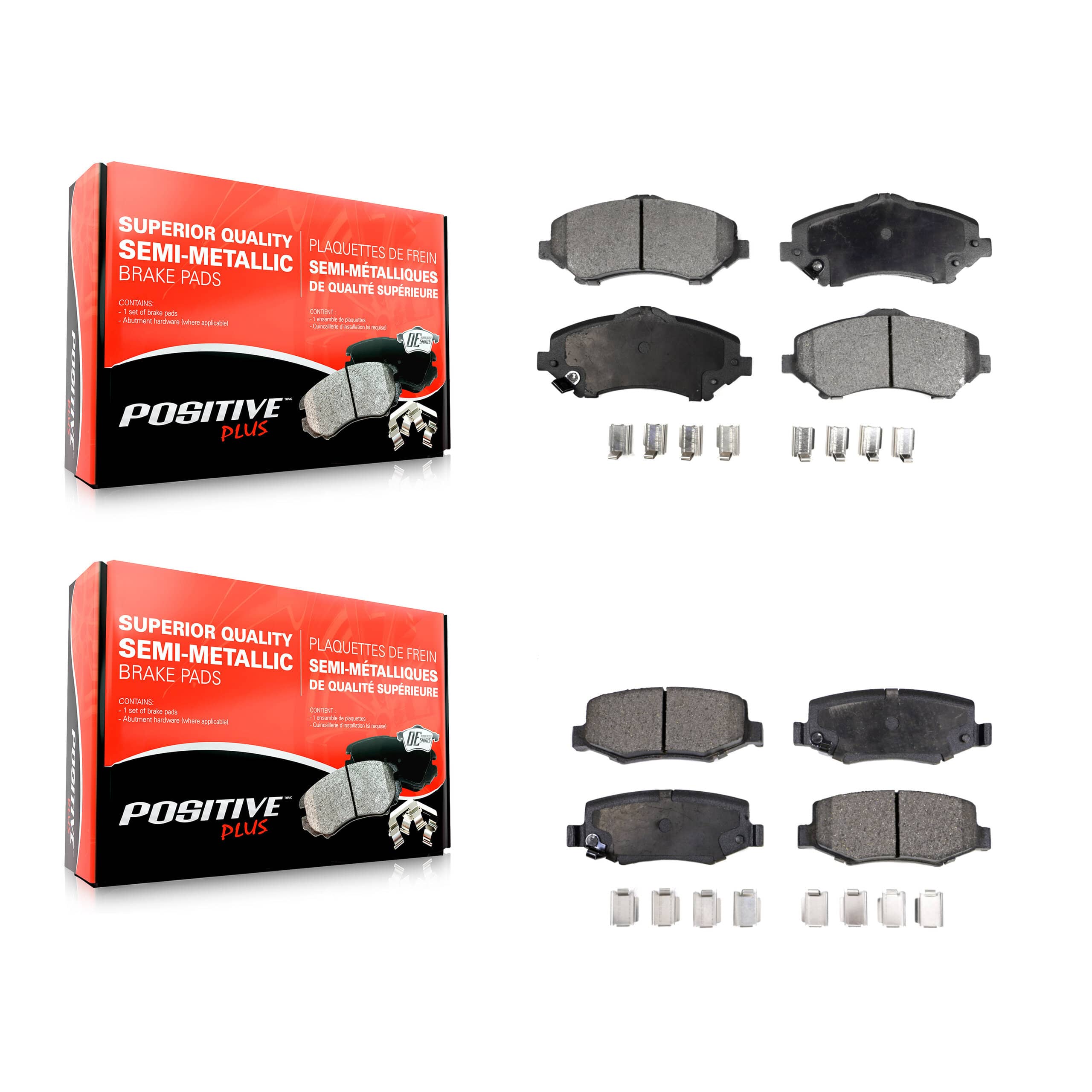 Positive Plus - KPF-100097 - Front and Rear Disc Brake Pad Kits