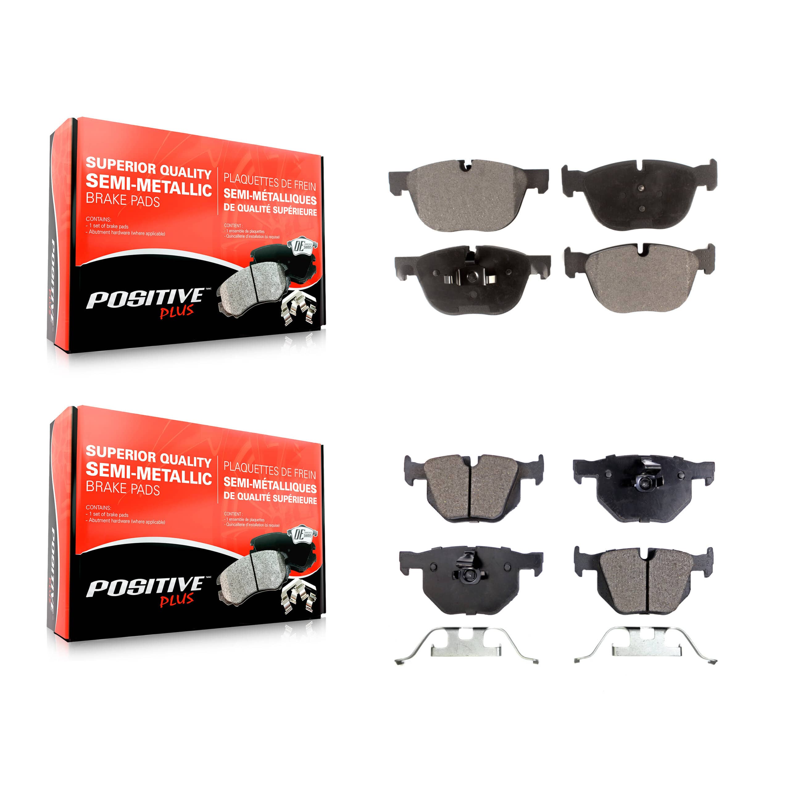 Positive Plus - KPF-100101 - Front and Rear Disc Brake Pad Kits