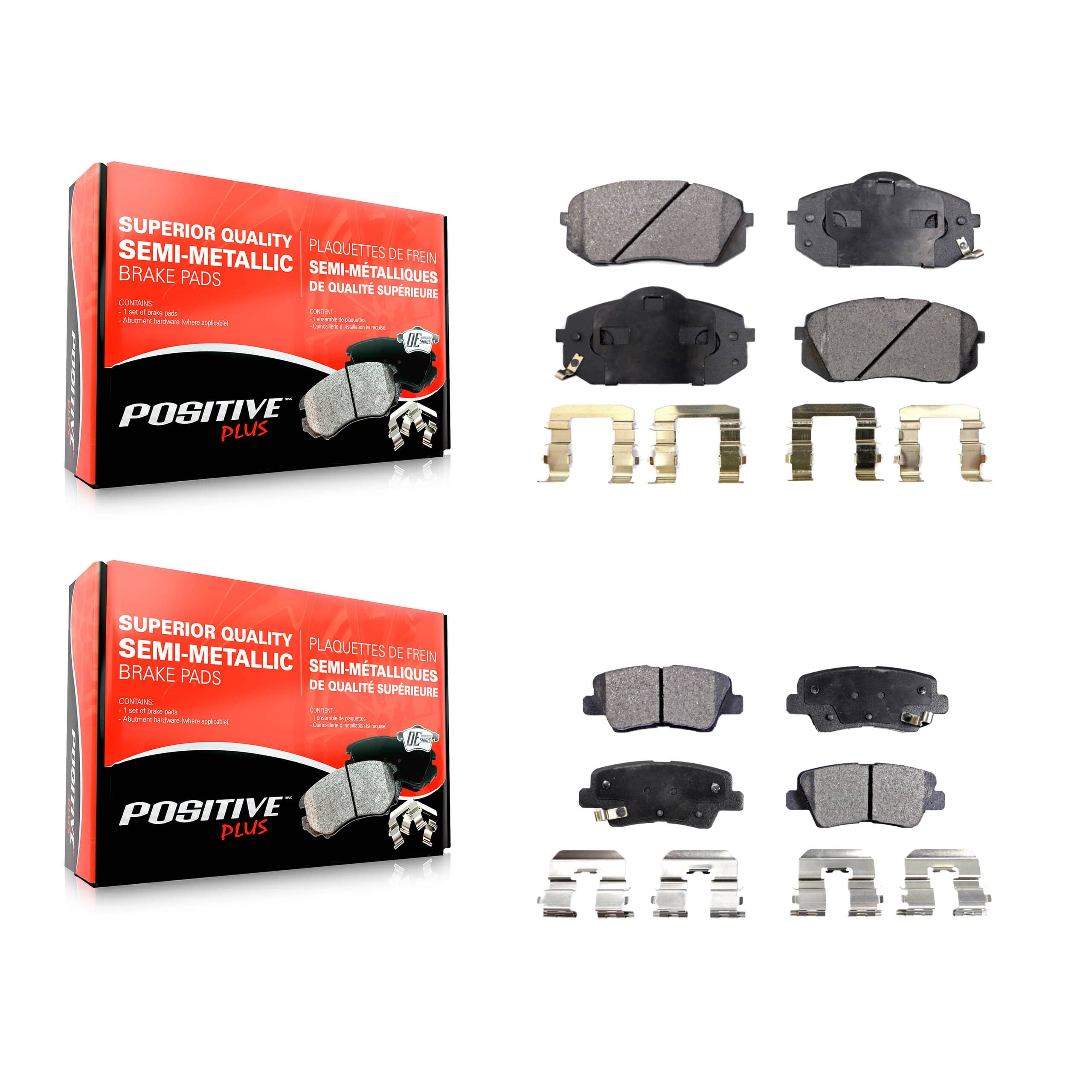 Positive Plus - KPF-100106 - Front and Rear Disc Brake Pad Kits