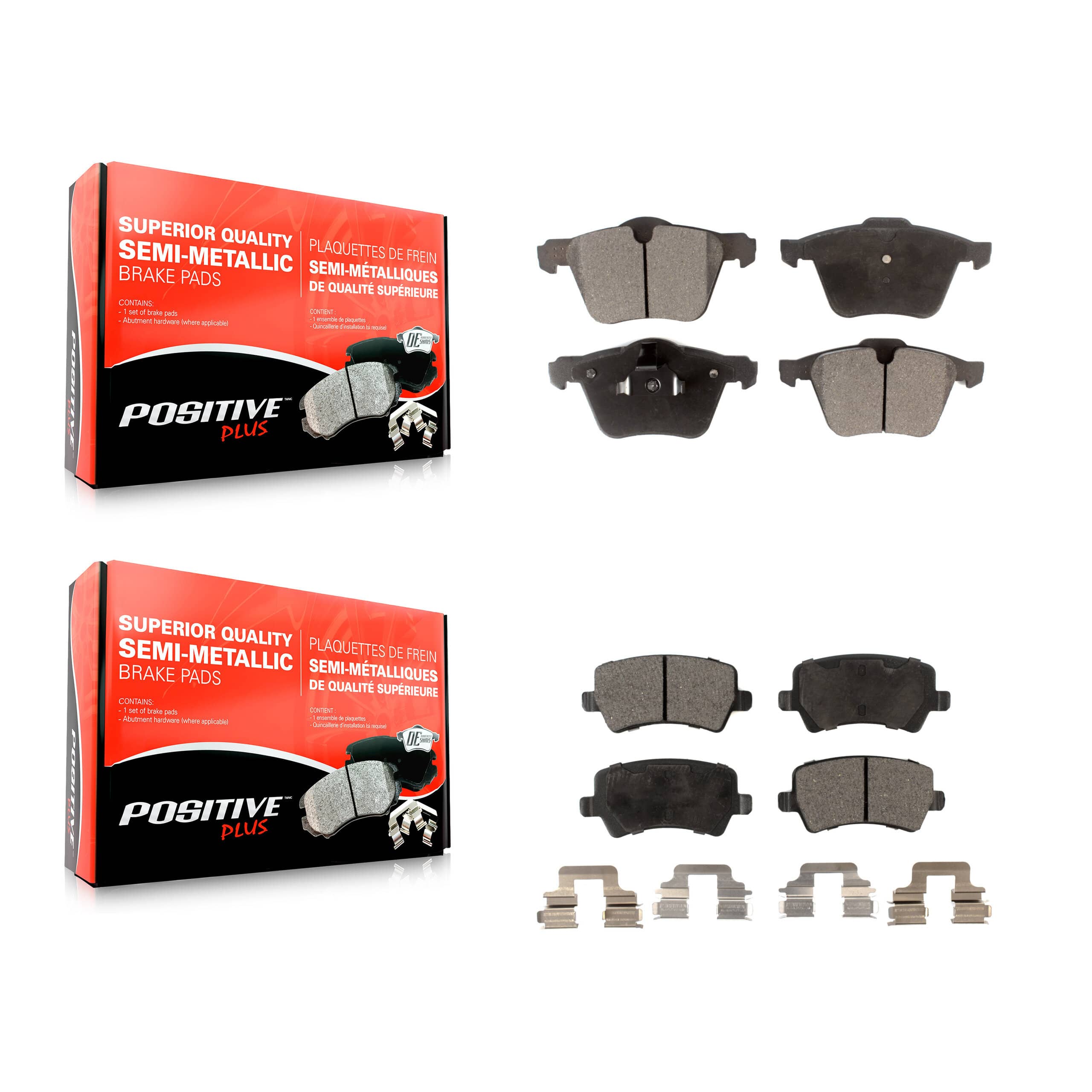 Positive Plus - KPF-100109 - Front and Rear Disc Brake Pad Kits