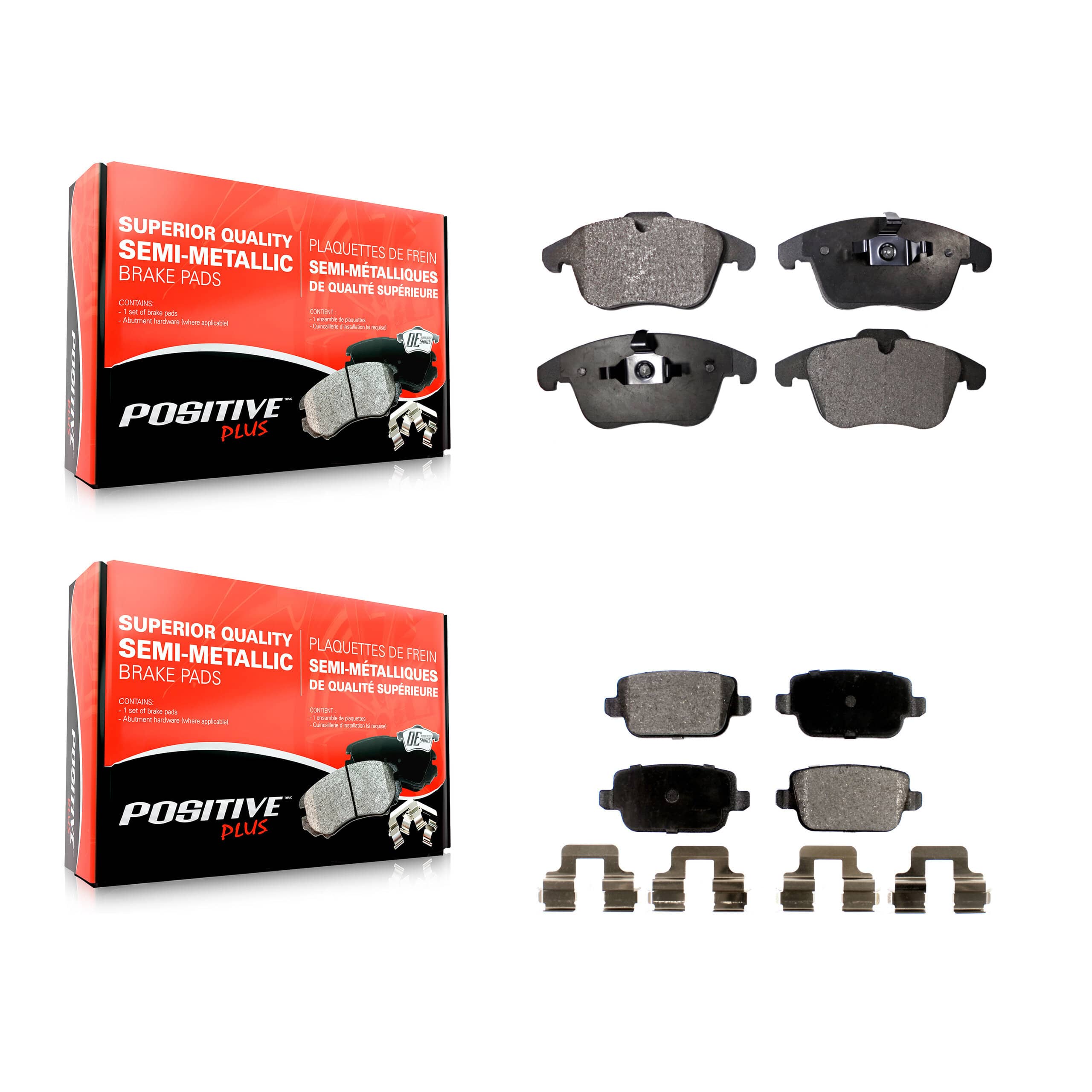 Positive Plus - KPF-100112 - Front and Rear Disc Brake Pad Kits