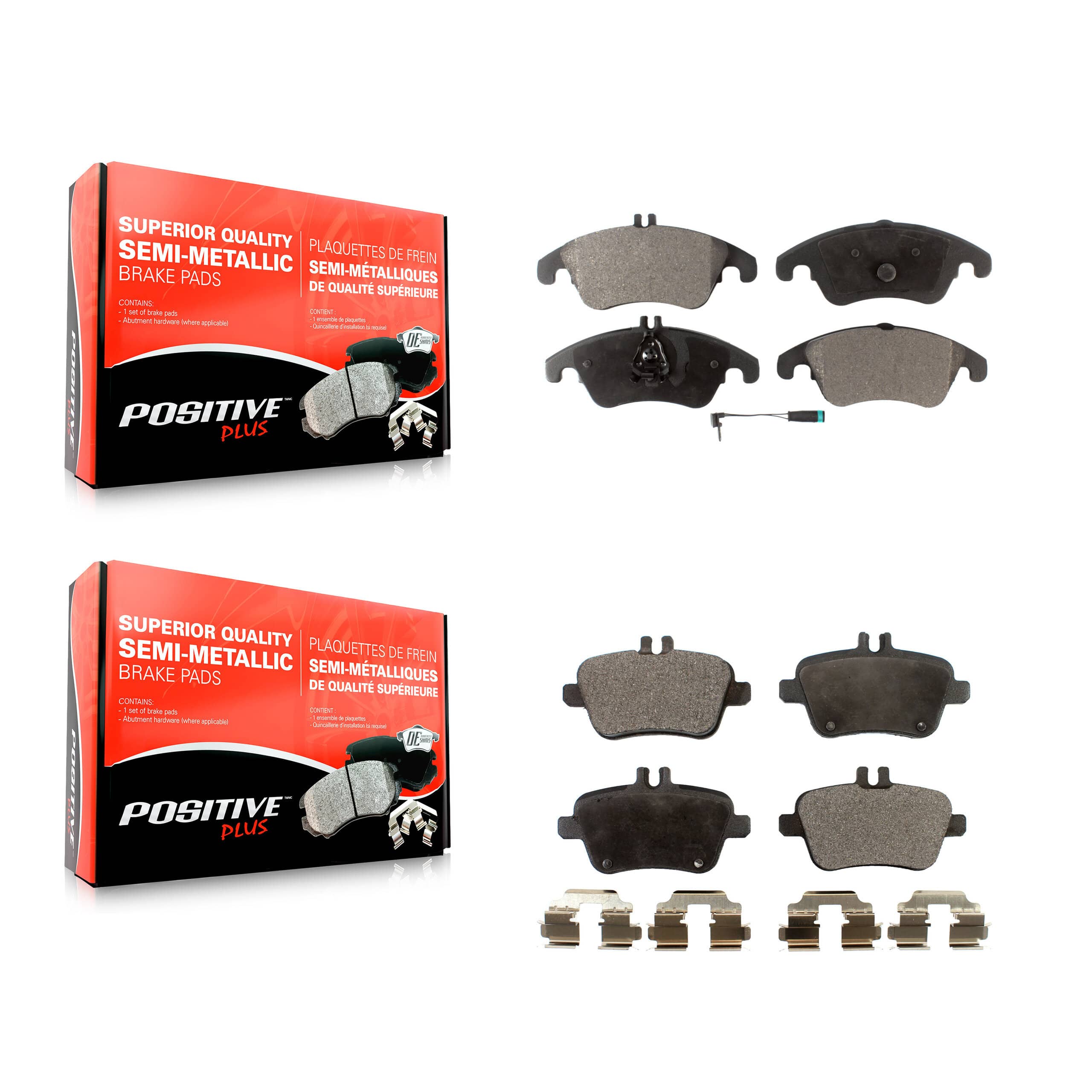 Positive Plus - KPF-100133 - Front and Rear Disc Brake Pad Kits