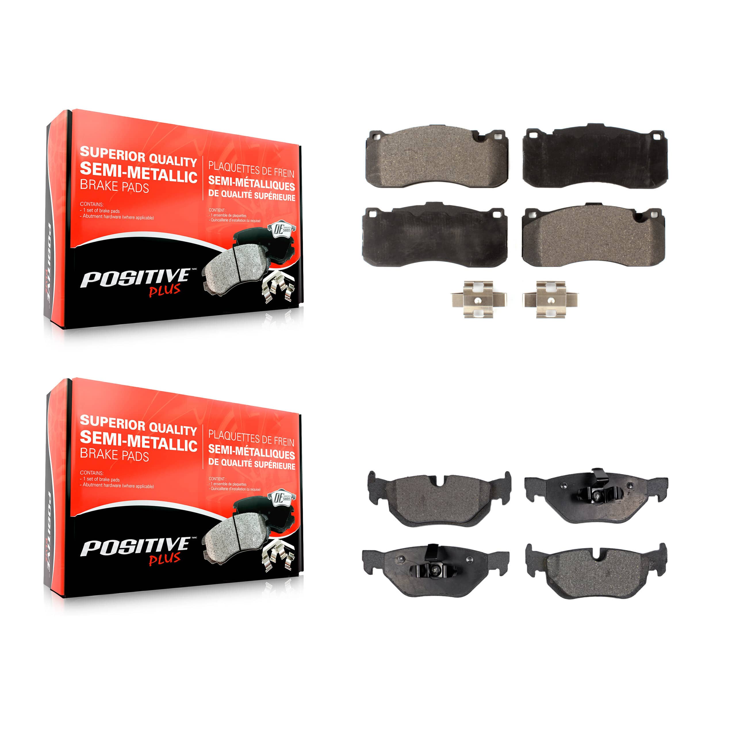 Positive Plus - KPF-100143 - Front and Rear Disc Brake Pad Kits