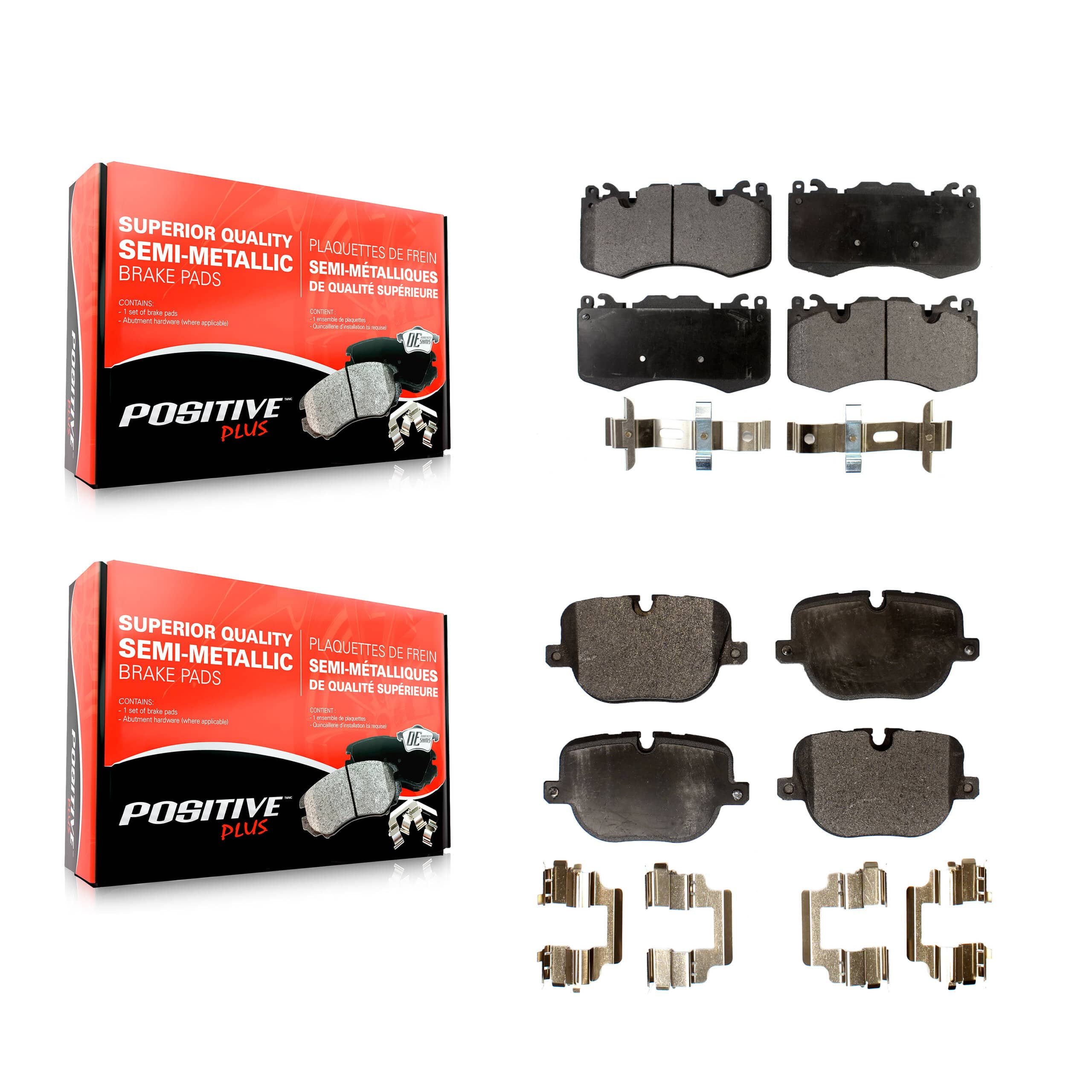 Positive Plus - KPF-100183 - Front and Rear Disc Brake Pad Kits