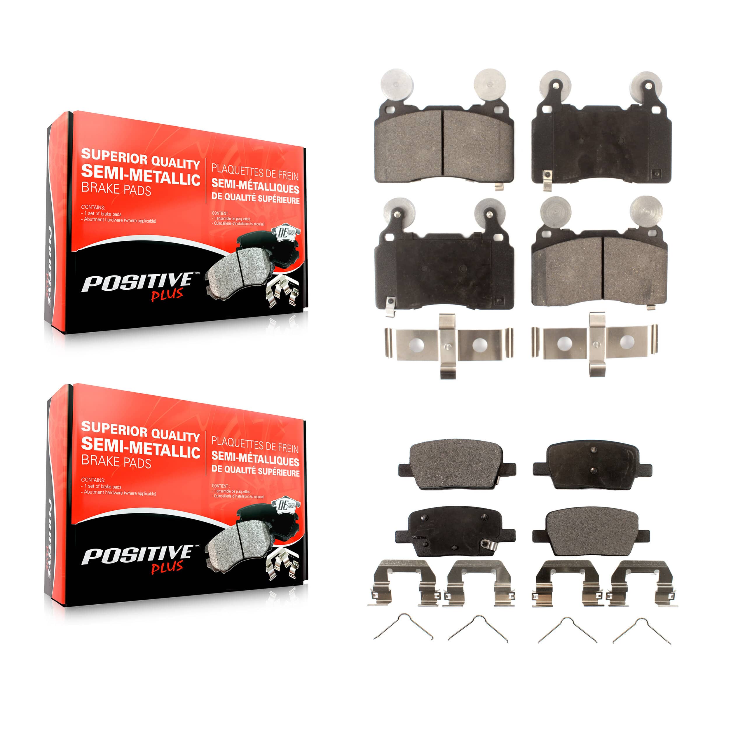 Positive Plus - KPF-100199 - Front and Rear Disc Brake Pad Kits