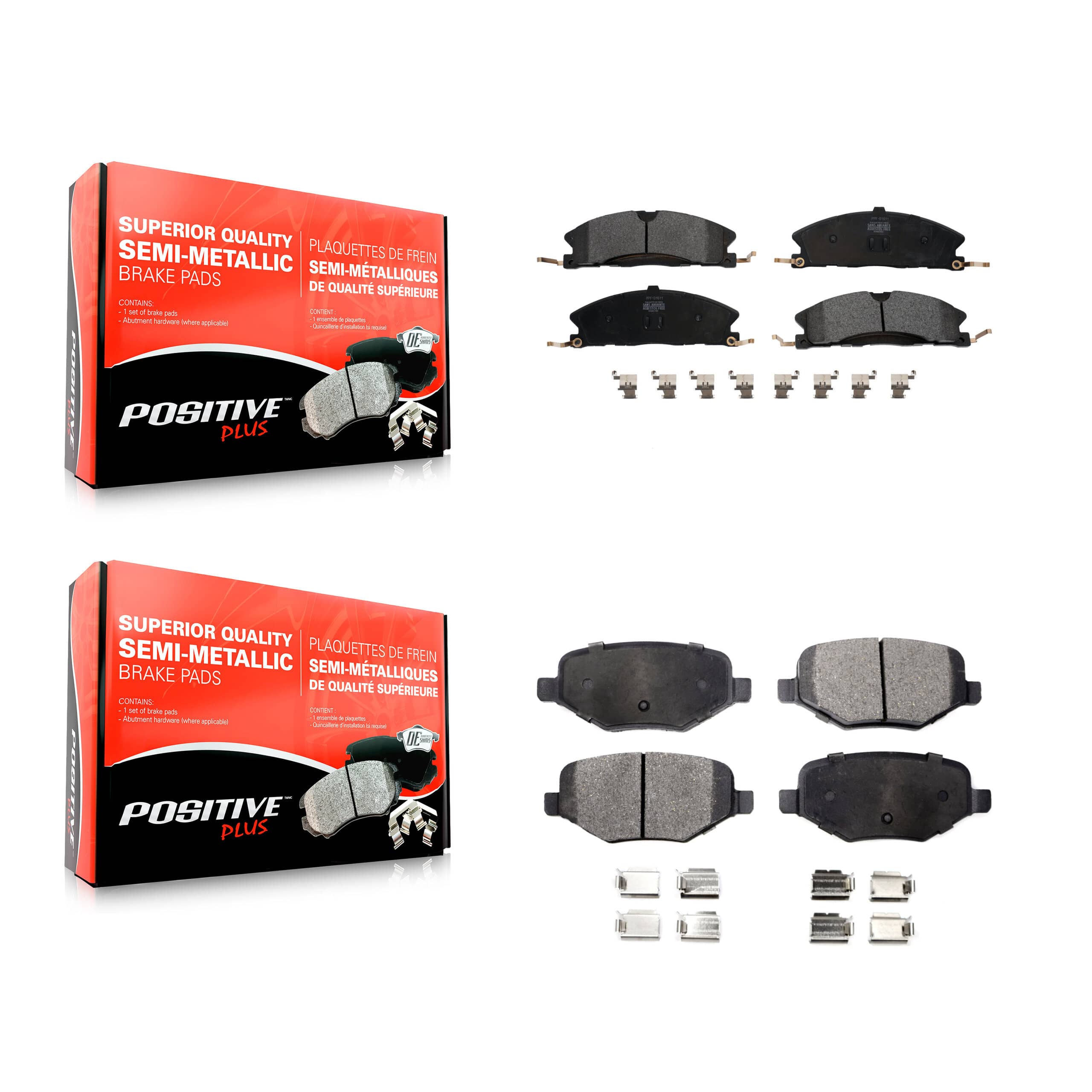 Positive Plus - KPF-100238 - Front and Rear Disc Brake Pad Kits