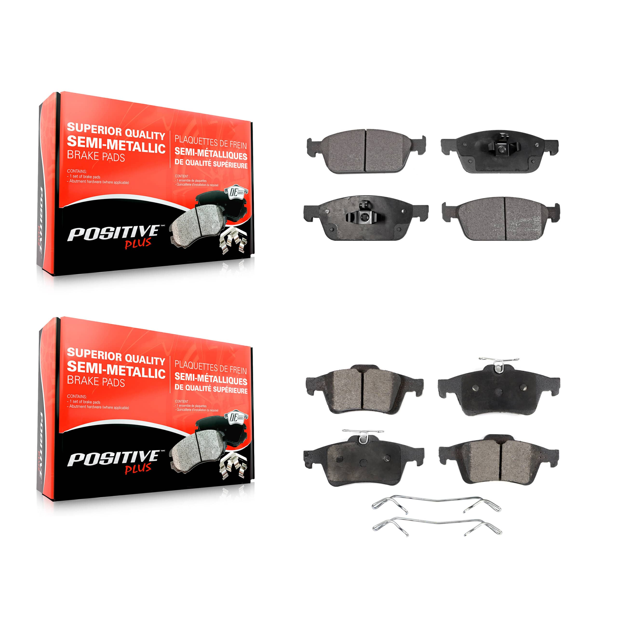 Positive Plus - KPF-100247 - Front and Rear Disc Brake Pad Kits