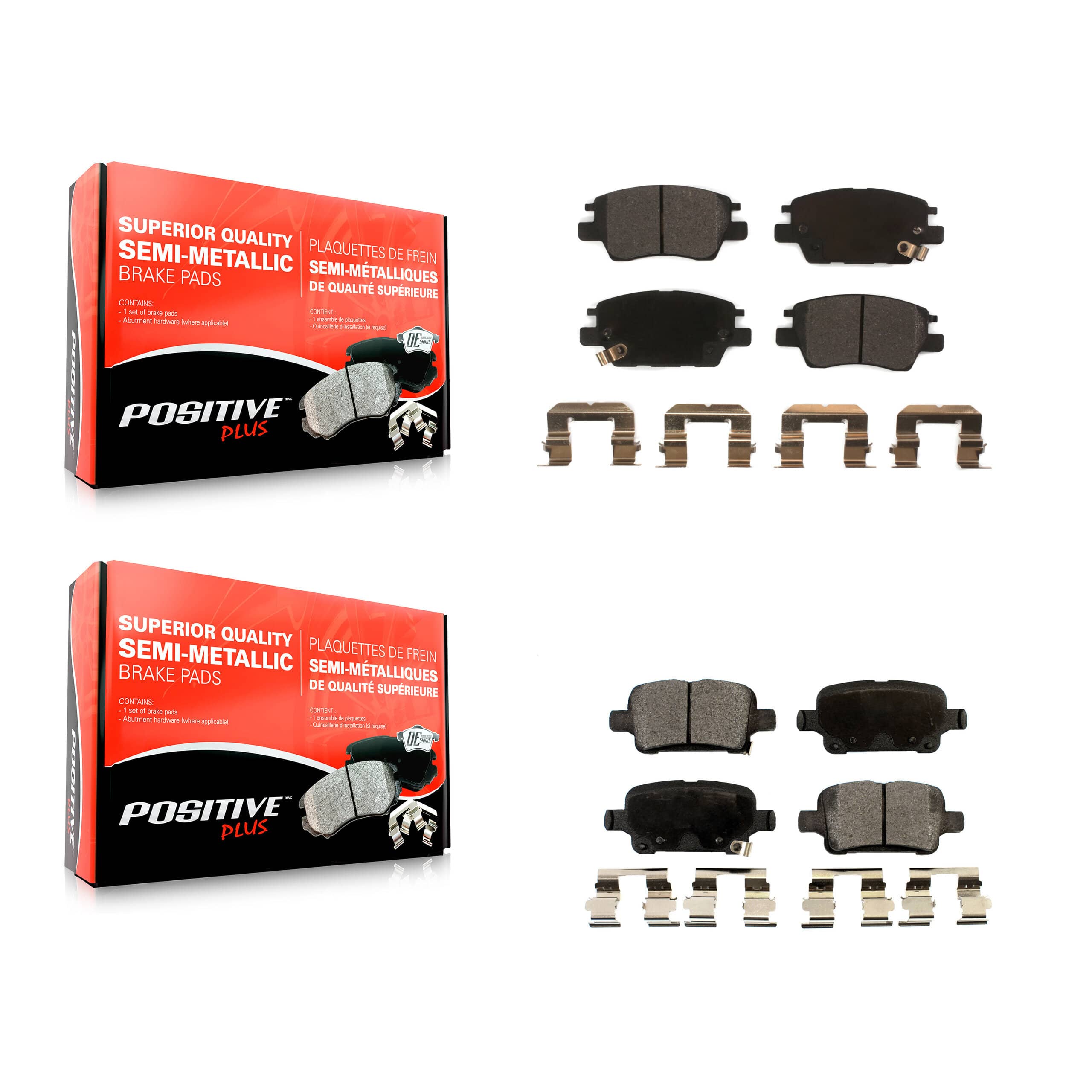 Positive Plus - KPF-100282 - Front and Rear Disc Brake Pad Kits