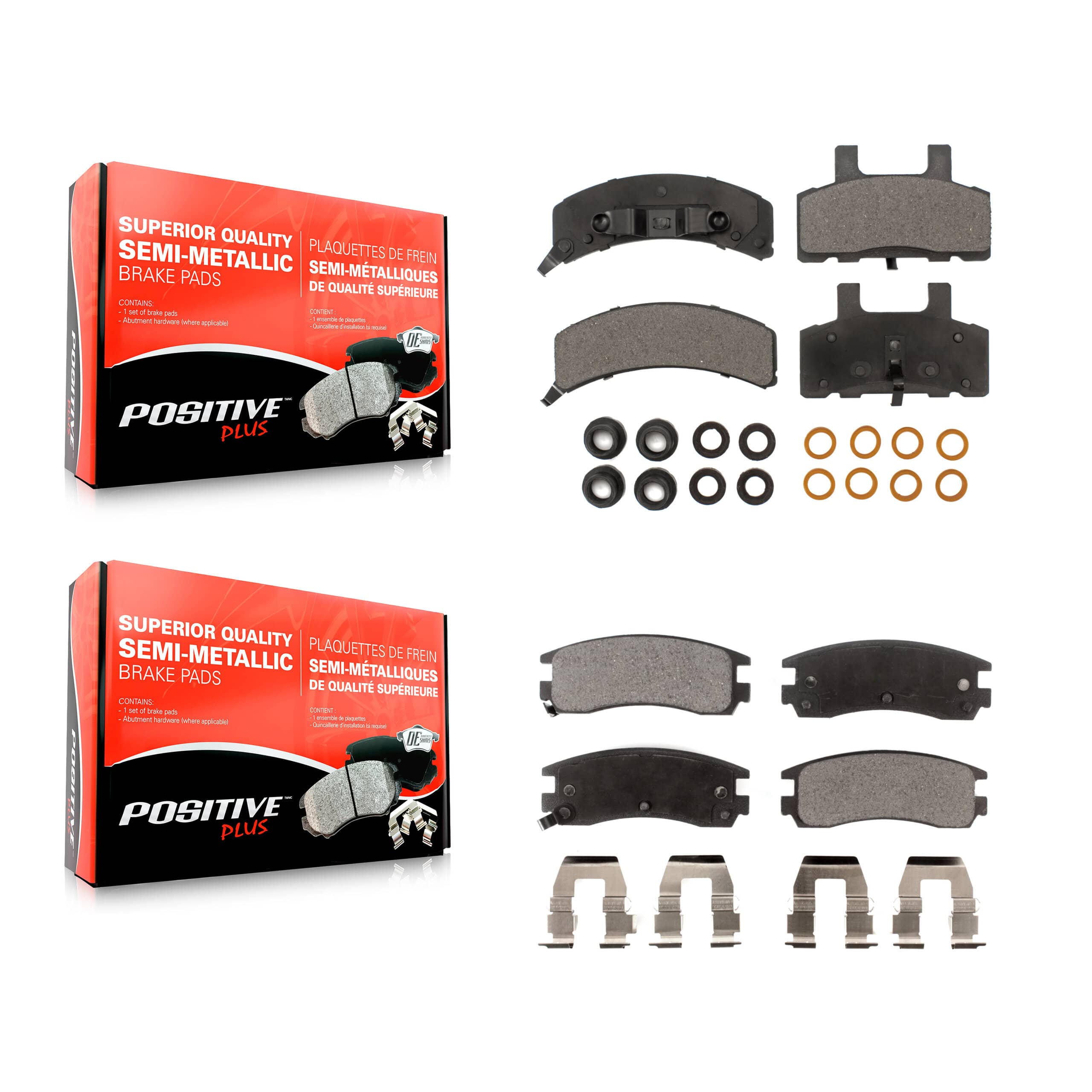 Positive Plus - KPF-100294 - Front and Rear Disc Brake Pad Kits