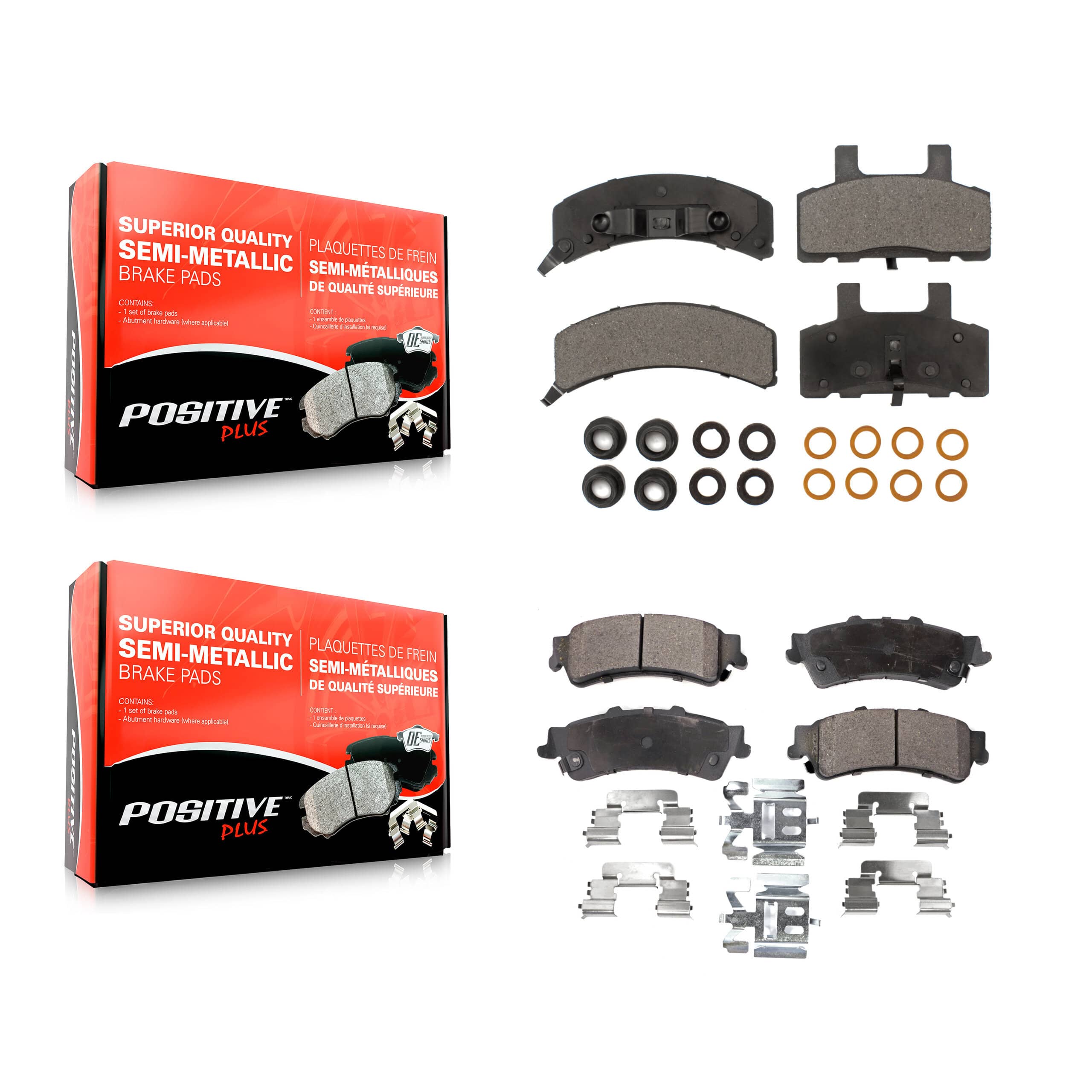 Positive Plus - KPF-100295 - Front and Rear Disc Brake Pad Kits