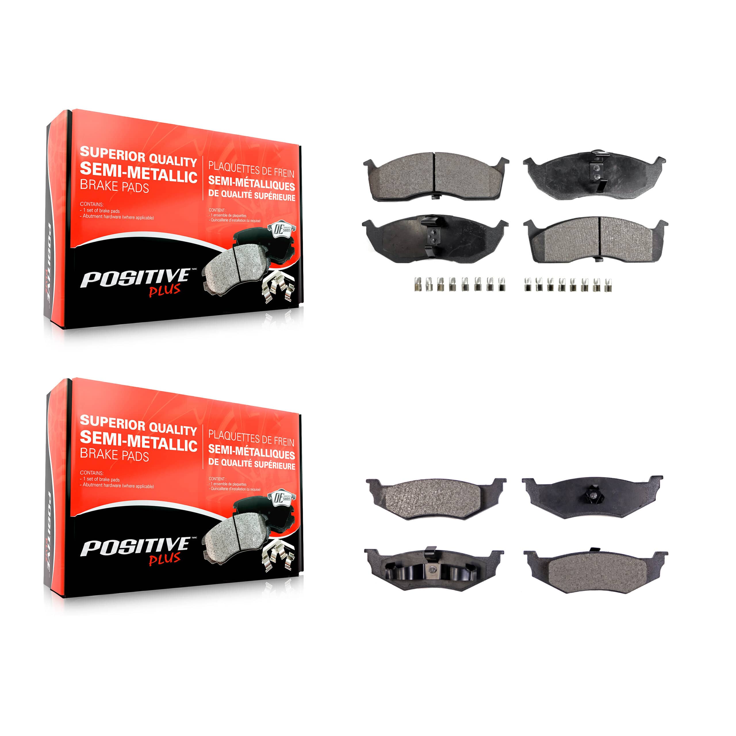 Positive Plus - KPF-100313 - Front and Rear Disc Brake Pad Kits