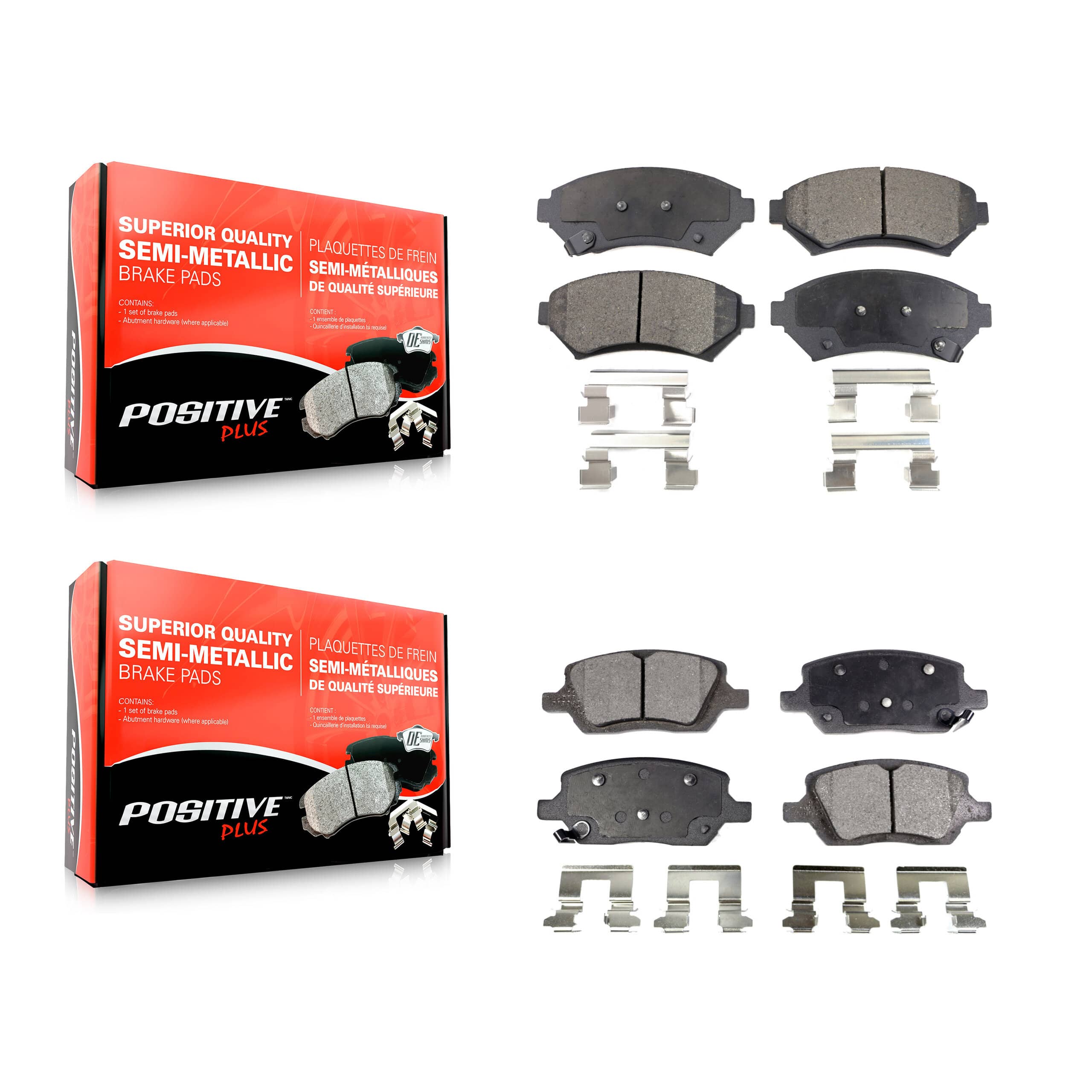 Positive Plus - KPF-100329 - Front and Rear Disc Brake Pad Kits