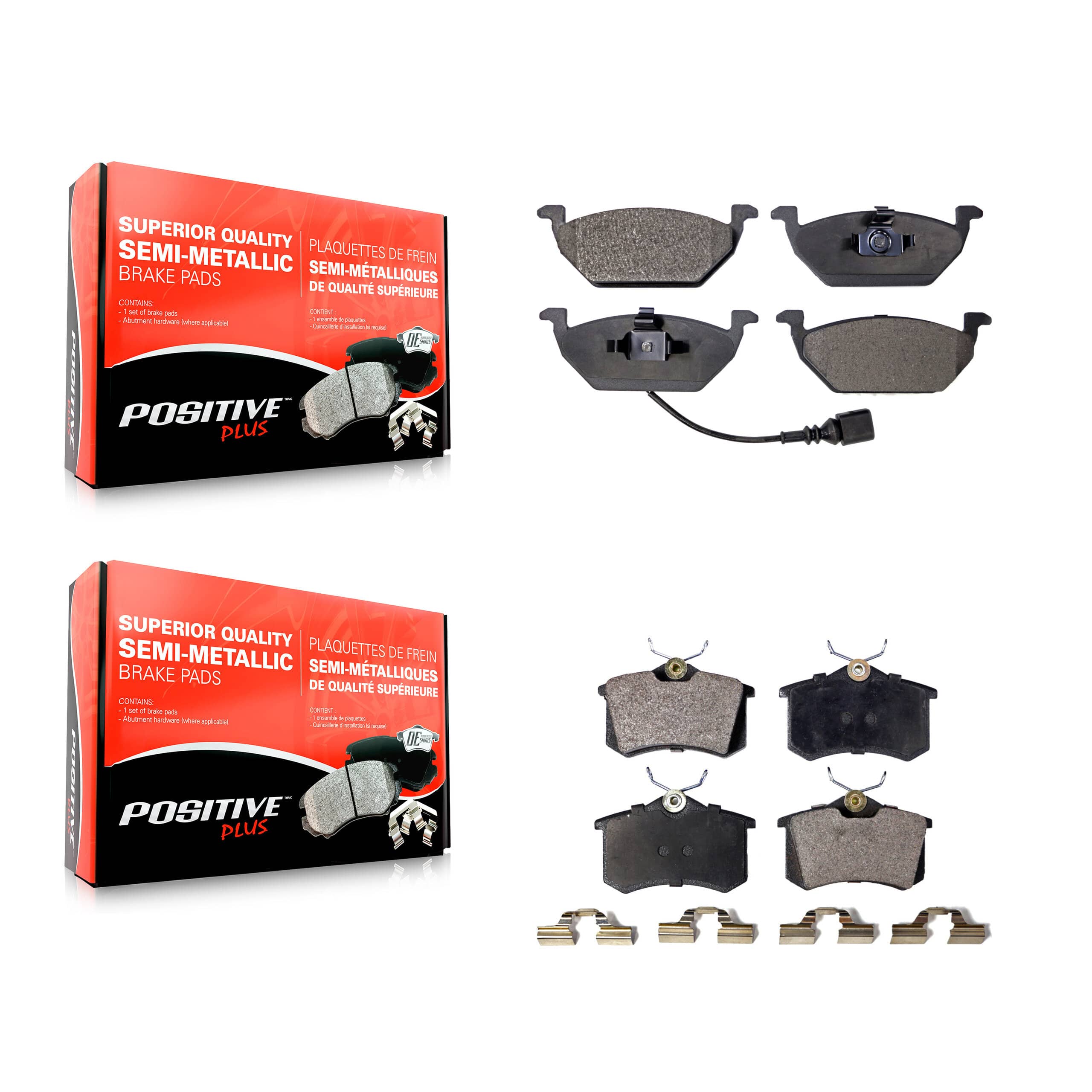 Positive Plus - KPF-100347 - Front and Rear Disc Brake Pad Kits