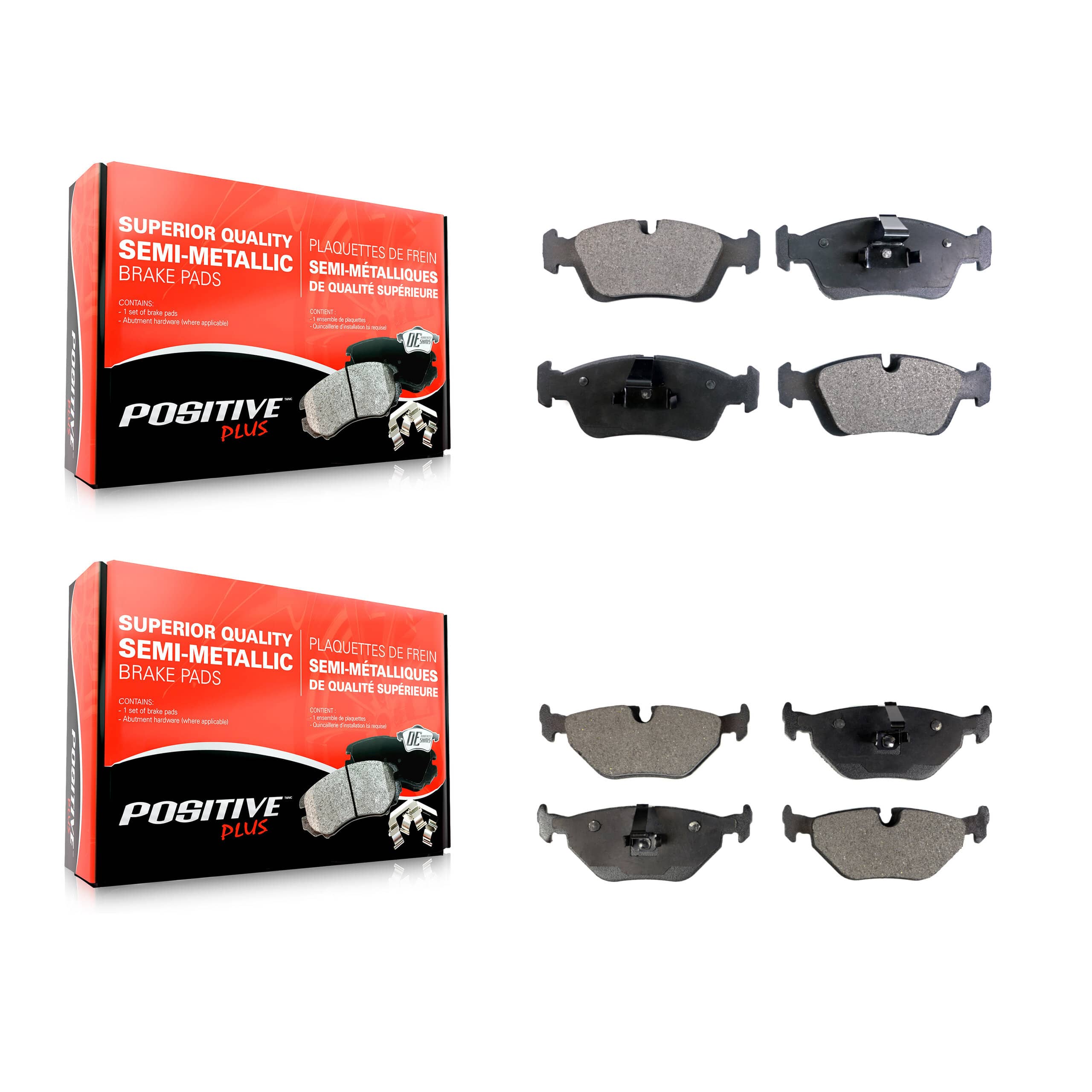 Positive Plus - KPF-100348 - Front and Rear Disc Brake Pad Kits