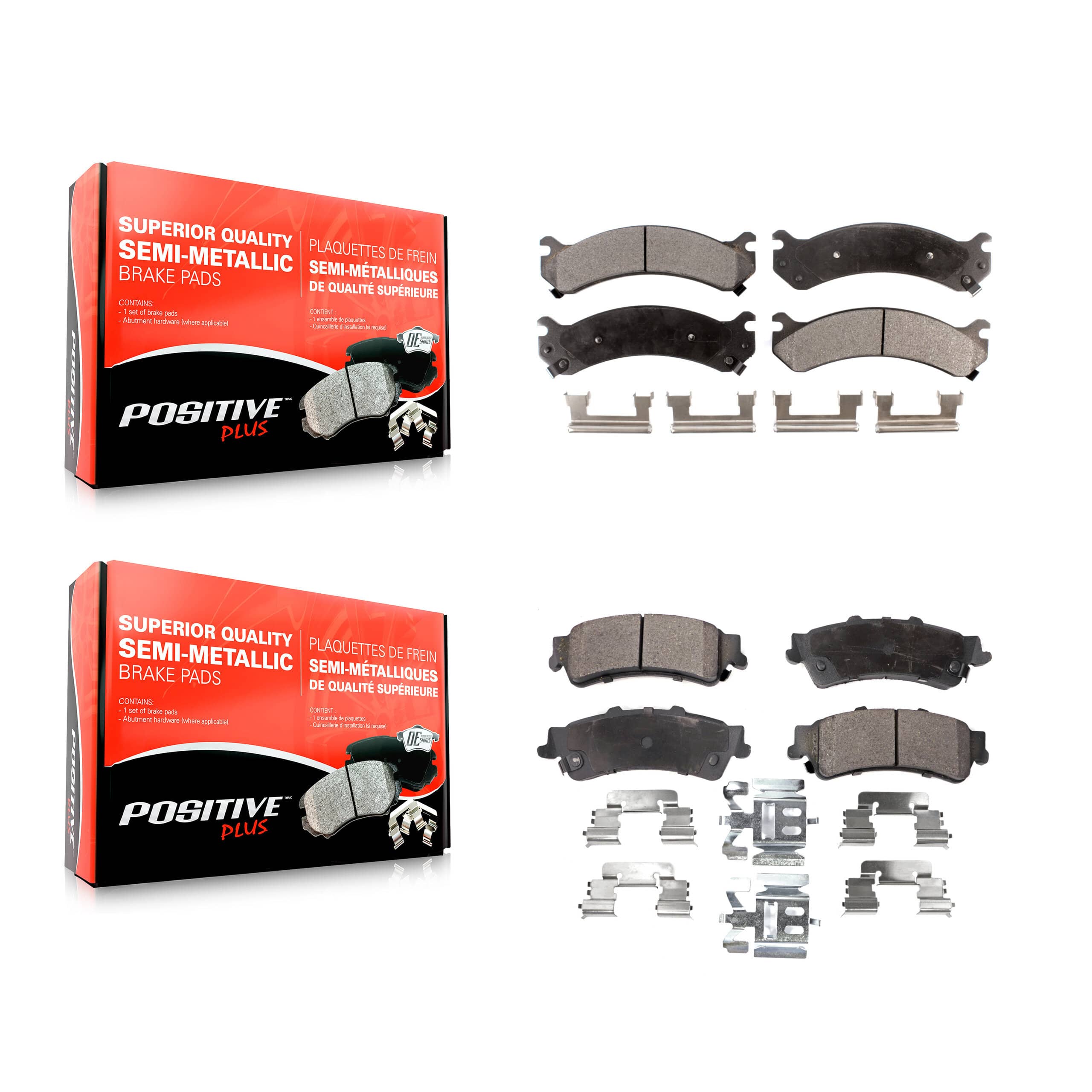 Positive Plus - KPF-100351 - Front and Rear Disc Brake Pad Kits