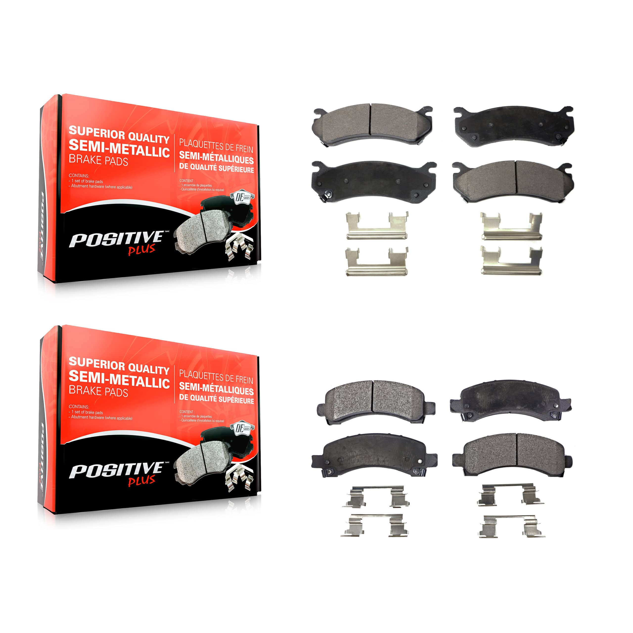 Positive Plus - KPF-100357 - Front and Rear Disc Brake Pad Kits
