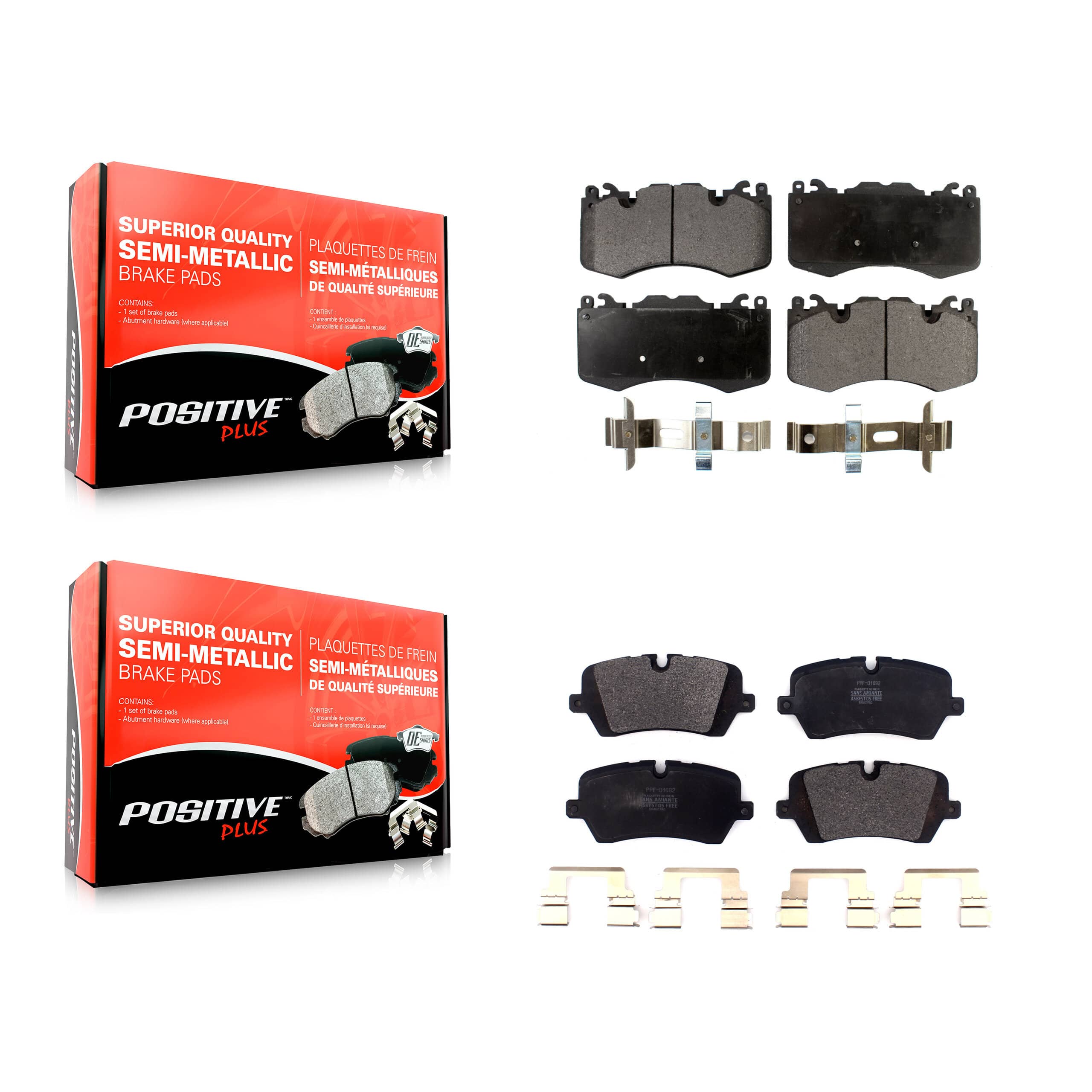 Positive Plus - KPF-100521 - Front and Rear Disc Brake Pad Kits