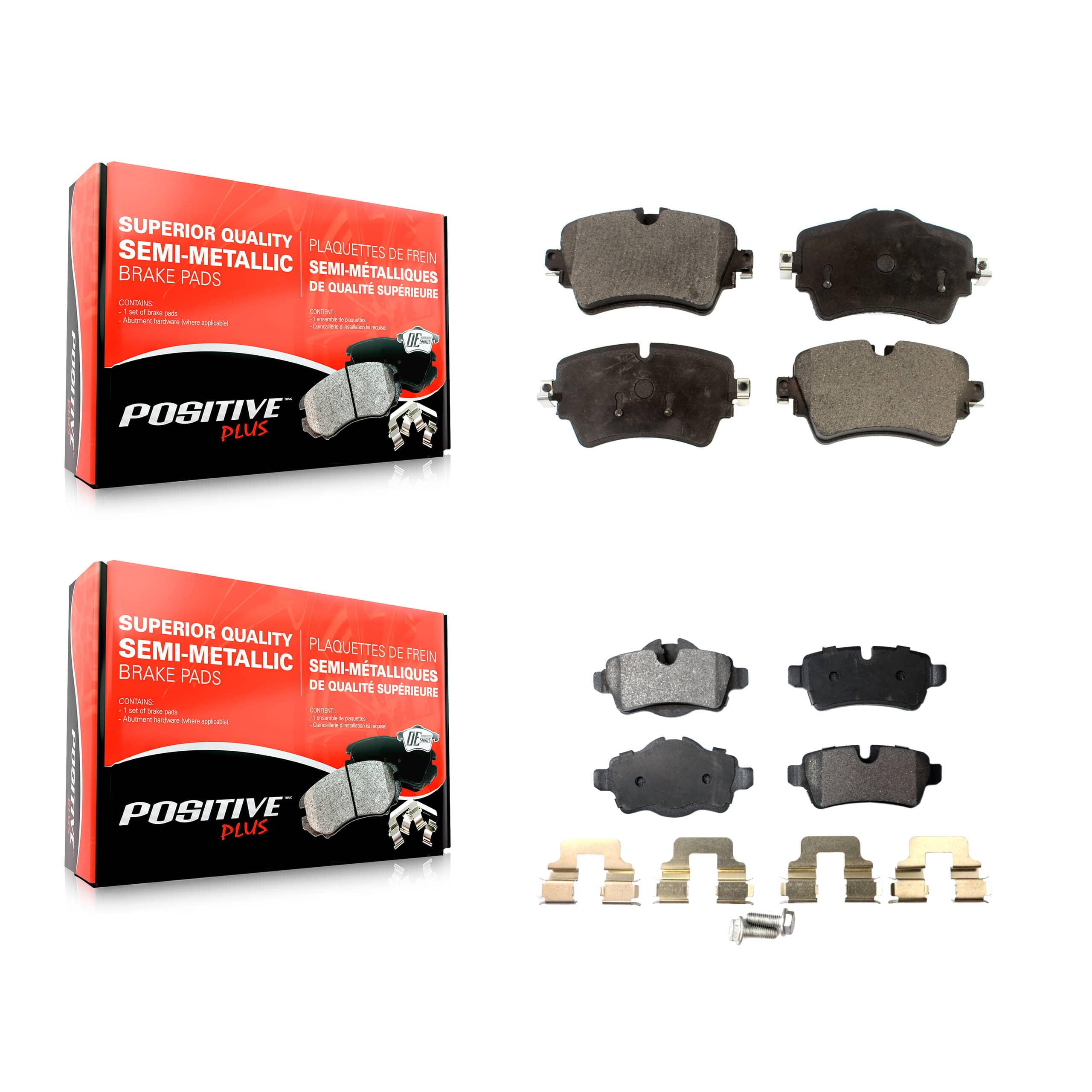 Positive Plus - KPF-100557 - Front and Rear Disc Brake Pad Kits