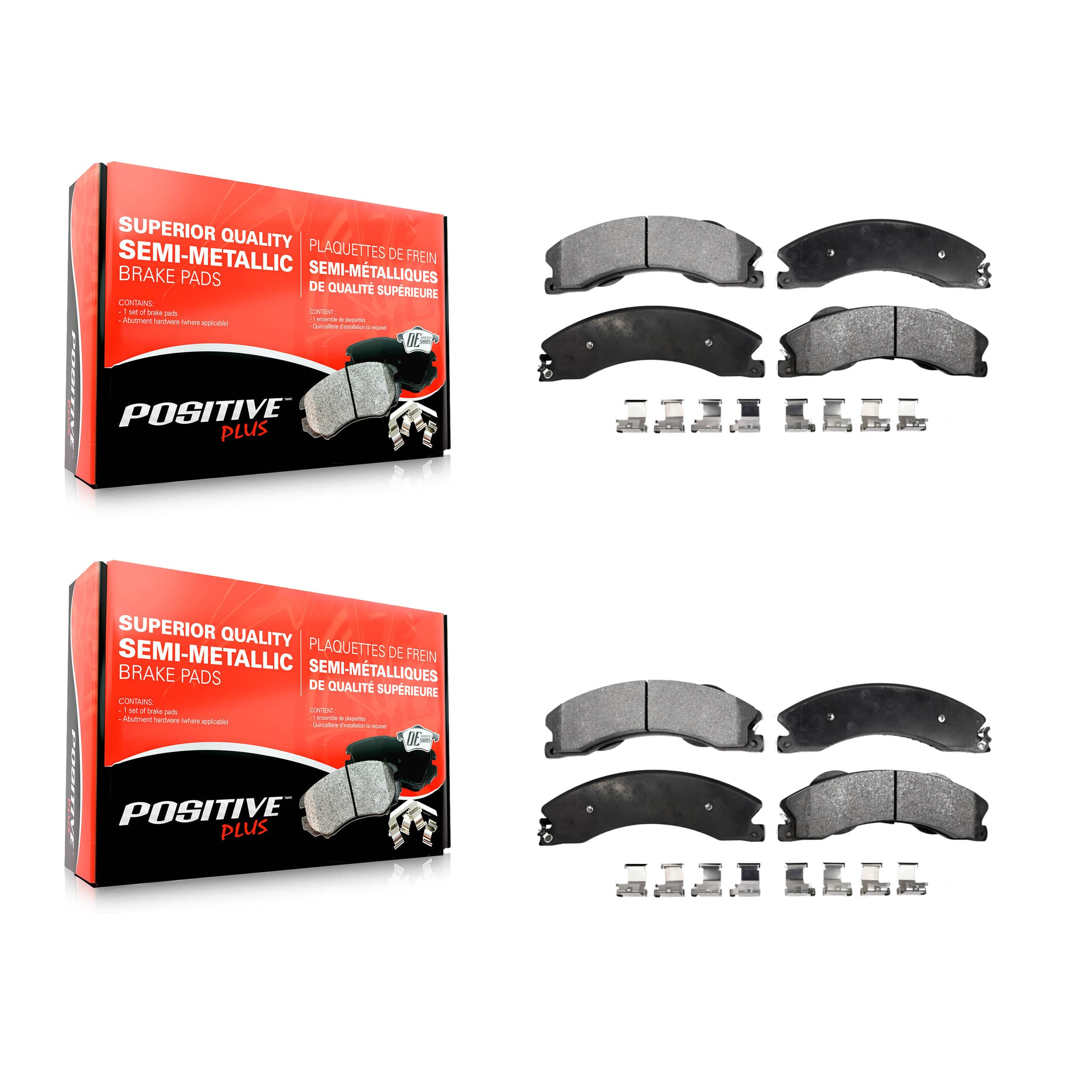 Positive Plus - KPF-100568 - Front and Rear Disc Brake Pad Kits